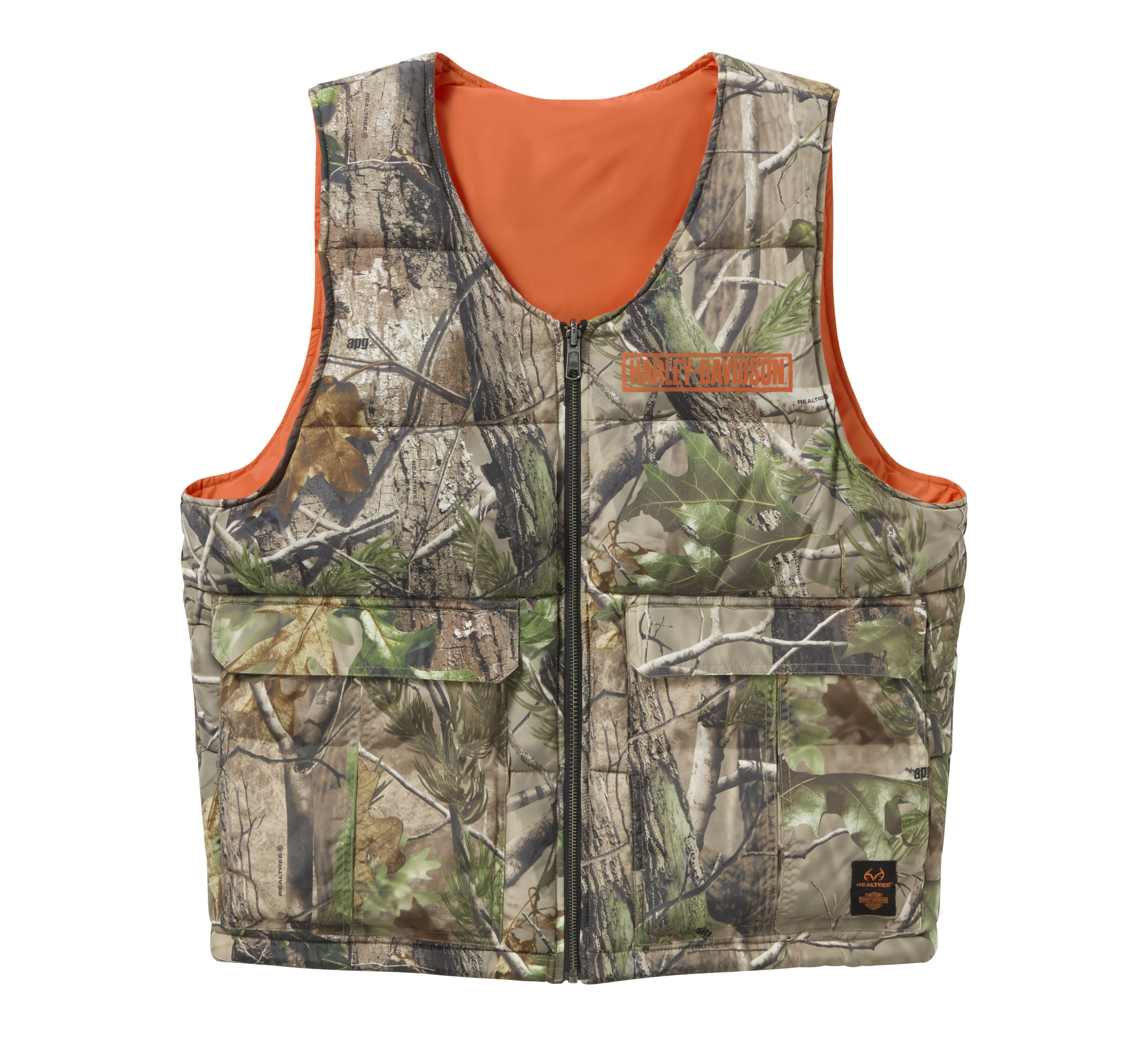 Men's H-D Hi-Vis Vest - Hi Vis Orange | Harley-Davidson USA