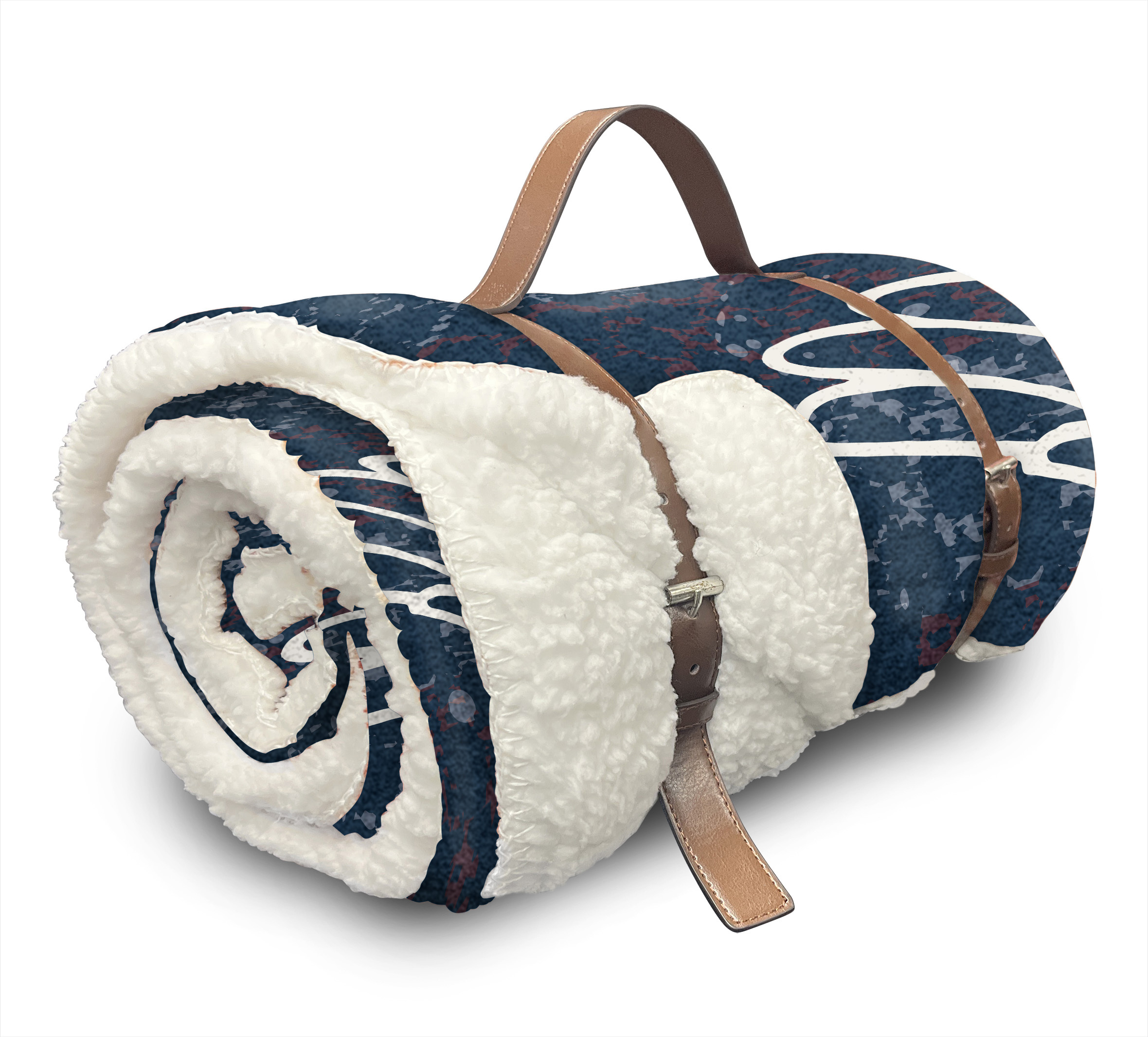 American Wings Silk Touch Sherpa Throw Blanket with Carry Strap