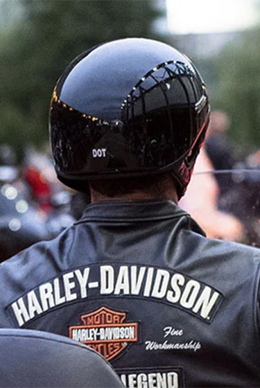 H-D Motorcycles riding together during a HOG rally