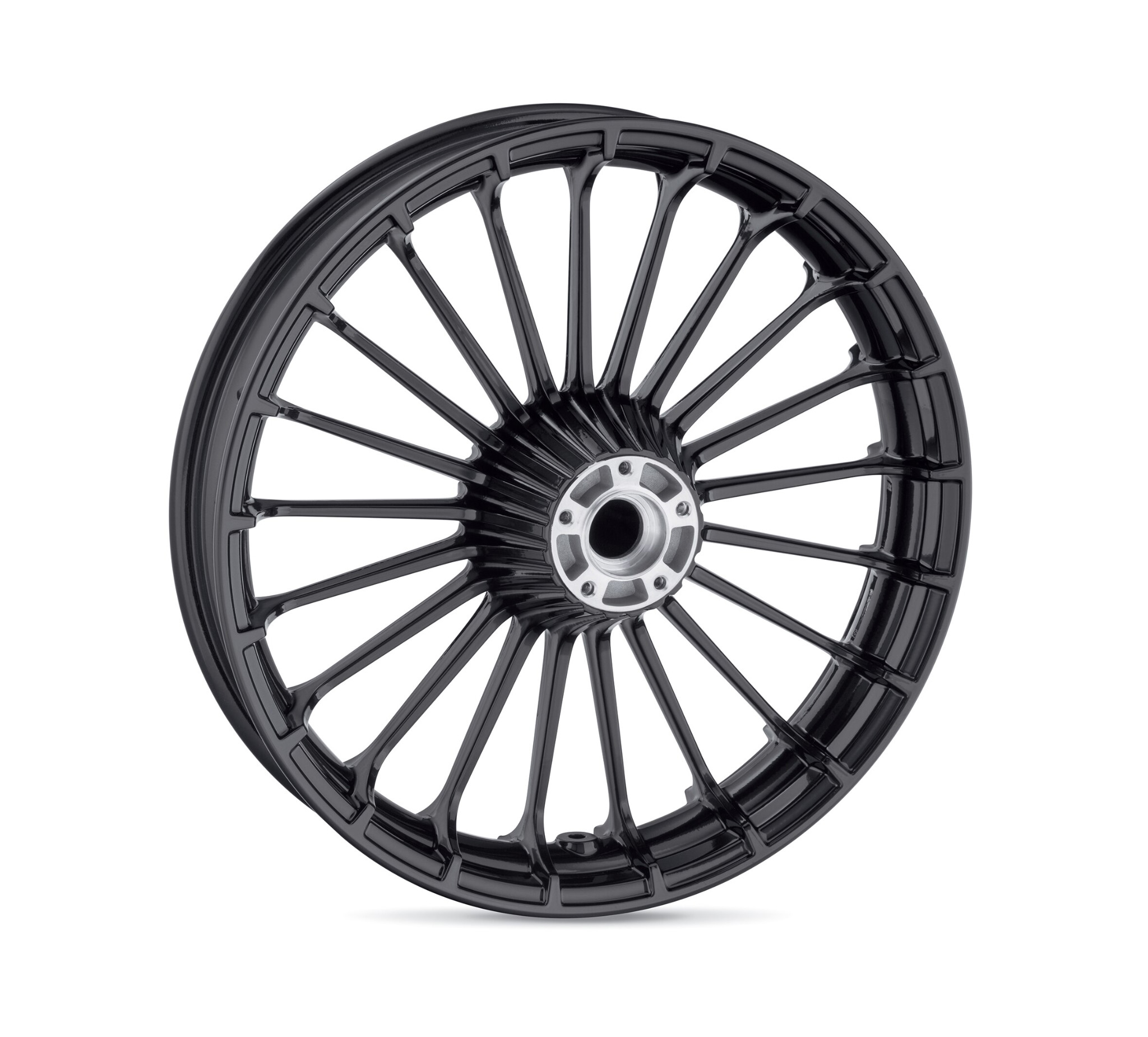 thumbnail image 2 of 21" Front & 18" Rear Wheel Rim Set For Harley Touring (2008-23) – TCMT Cast Aluminum, Black 2 of 5
