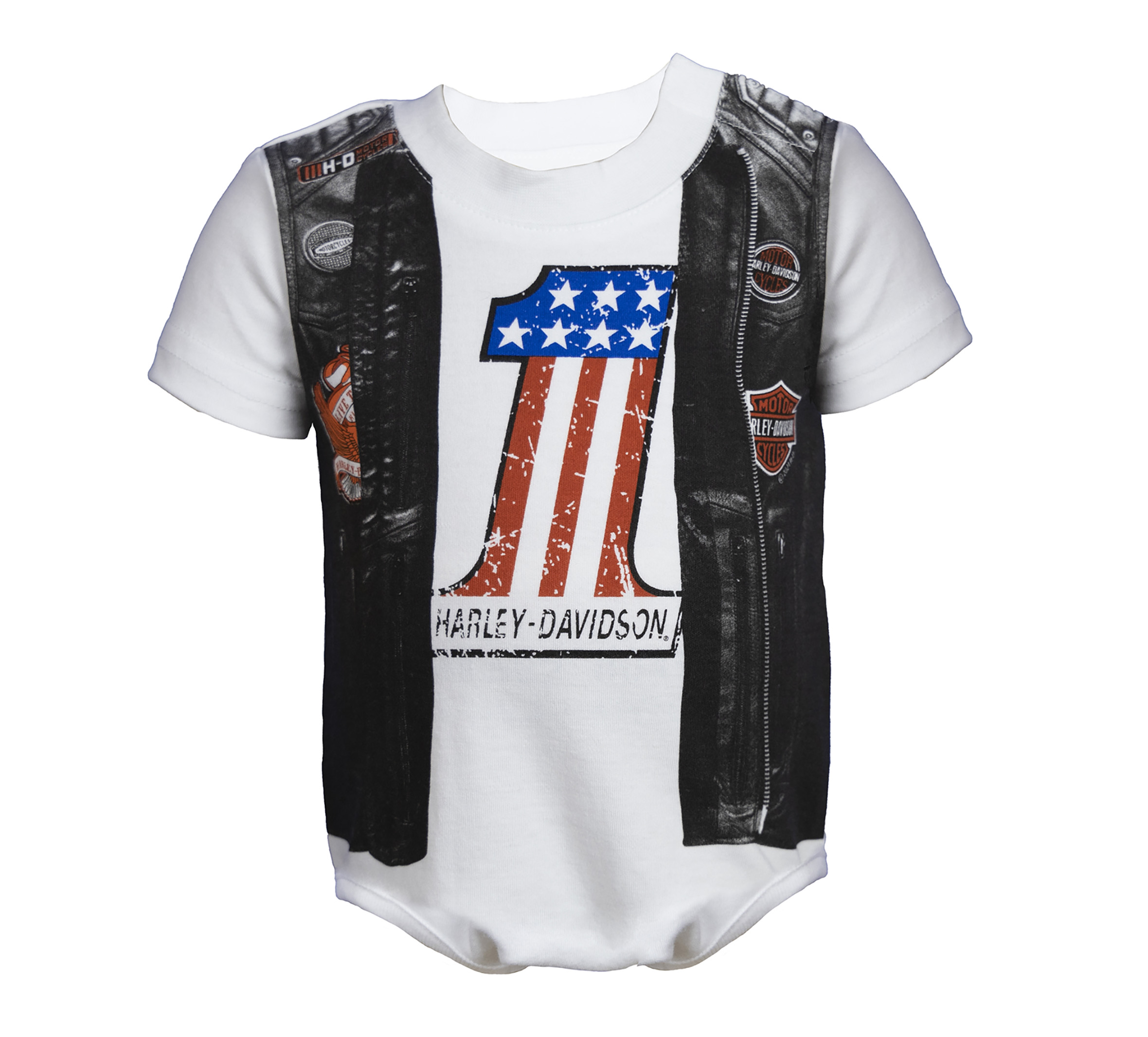 Infant Boy's Printed Faux Vest Creeper