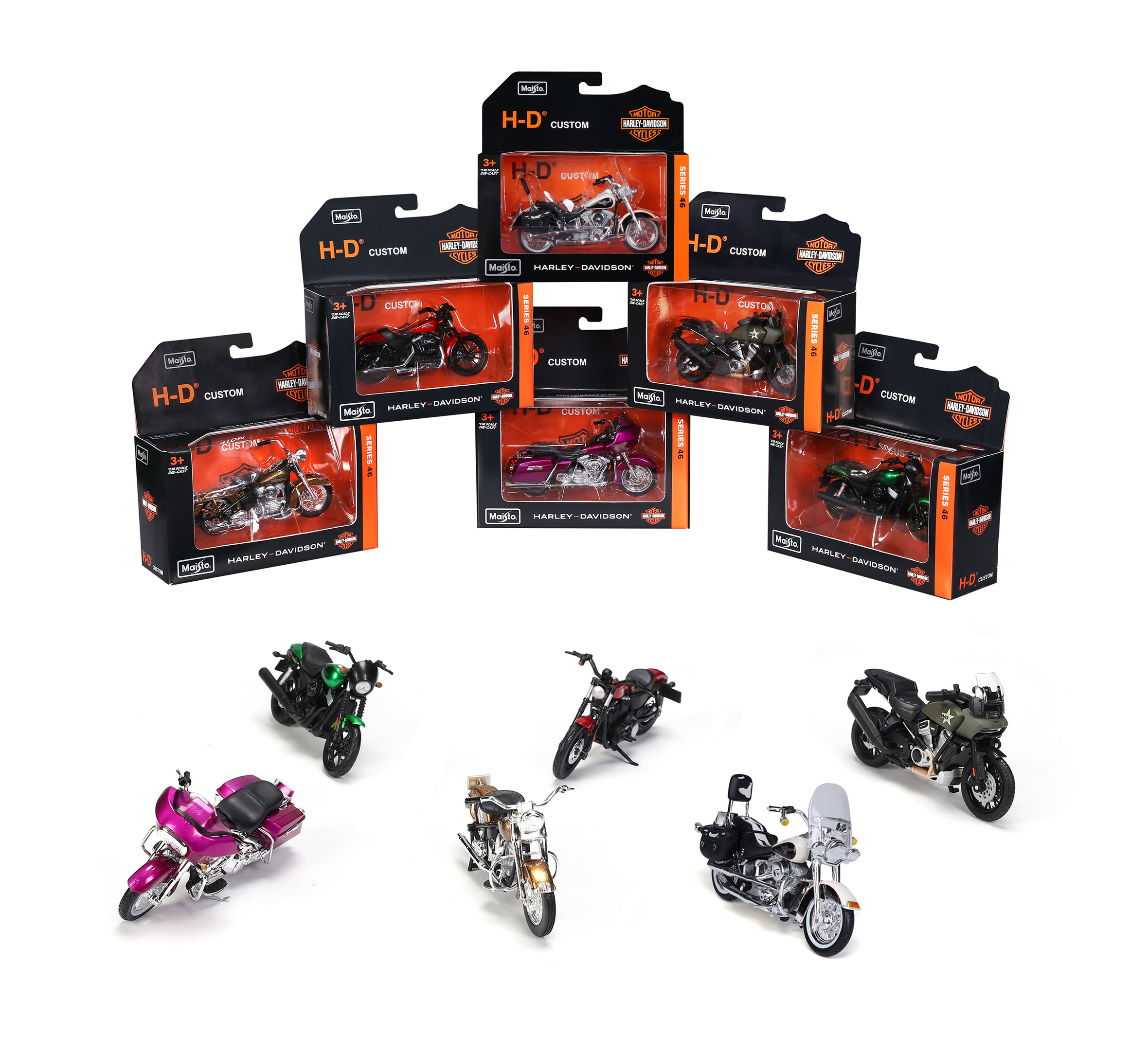 Harley-Davidson カーボーイ 2点セット 1:18 H-D® Motorcycles, Series 46 | Harley-Davidson USA