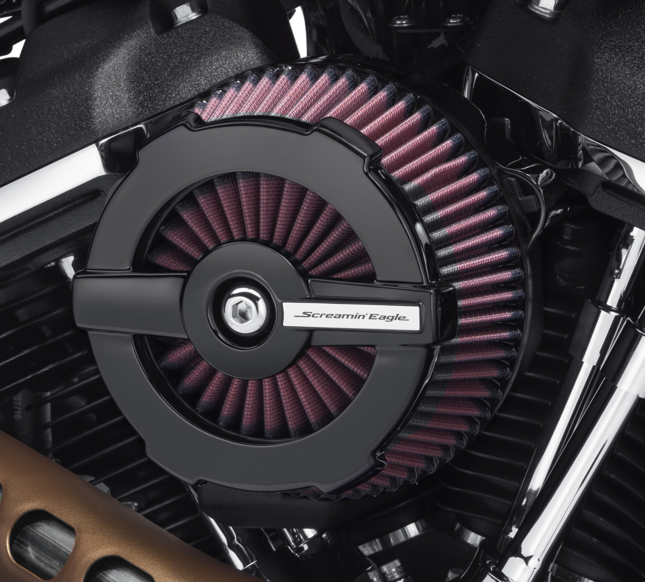 Screamin' Eagle Round Air Cleaner Cover - Ratchet