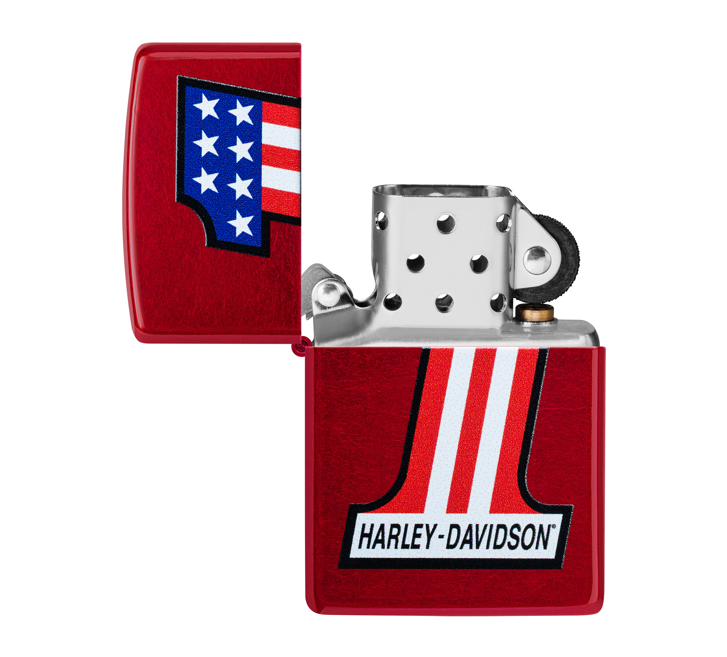 Zippo Harley-Davidson #1 Logo Design Candy Apple Red Windproof Lighter