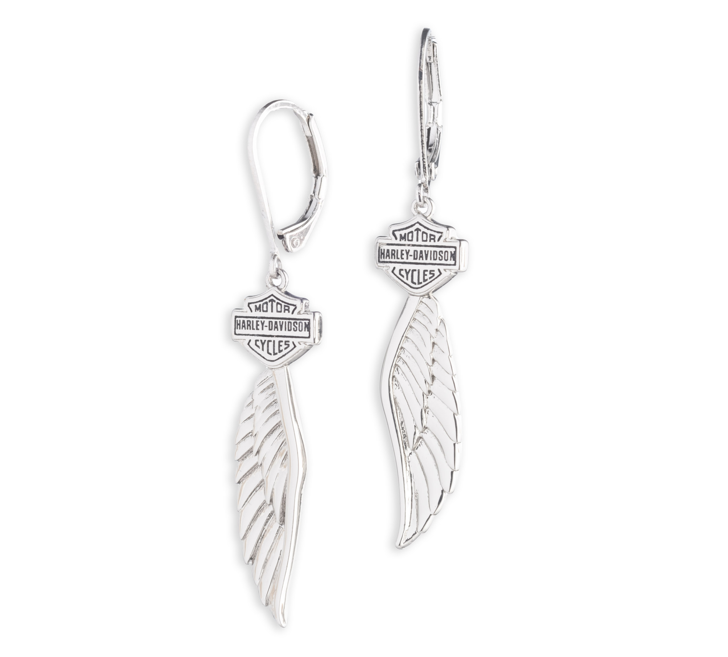 WOMEN'S Bar & Shield LOGO WINGED DROP EARRINGS | Harley-Davidson USA