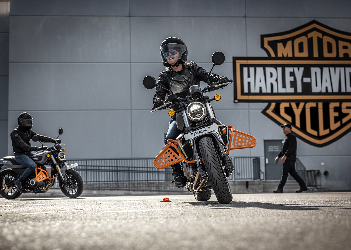 Student on HD Riding Academy Course