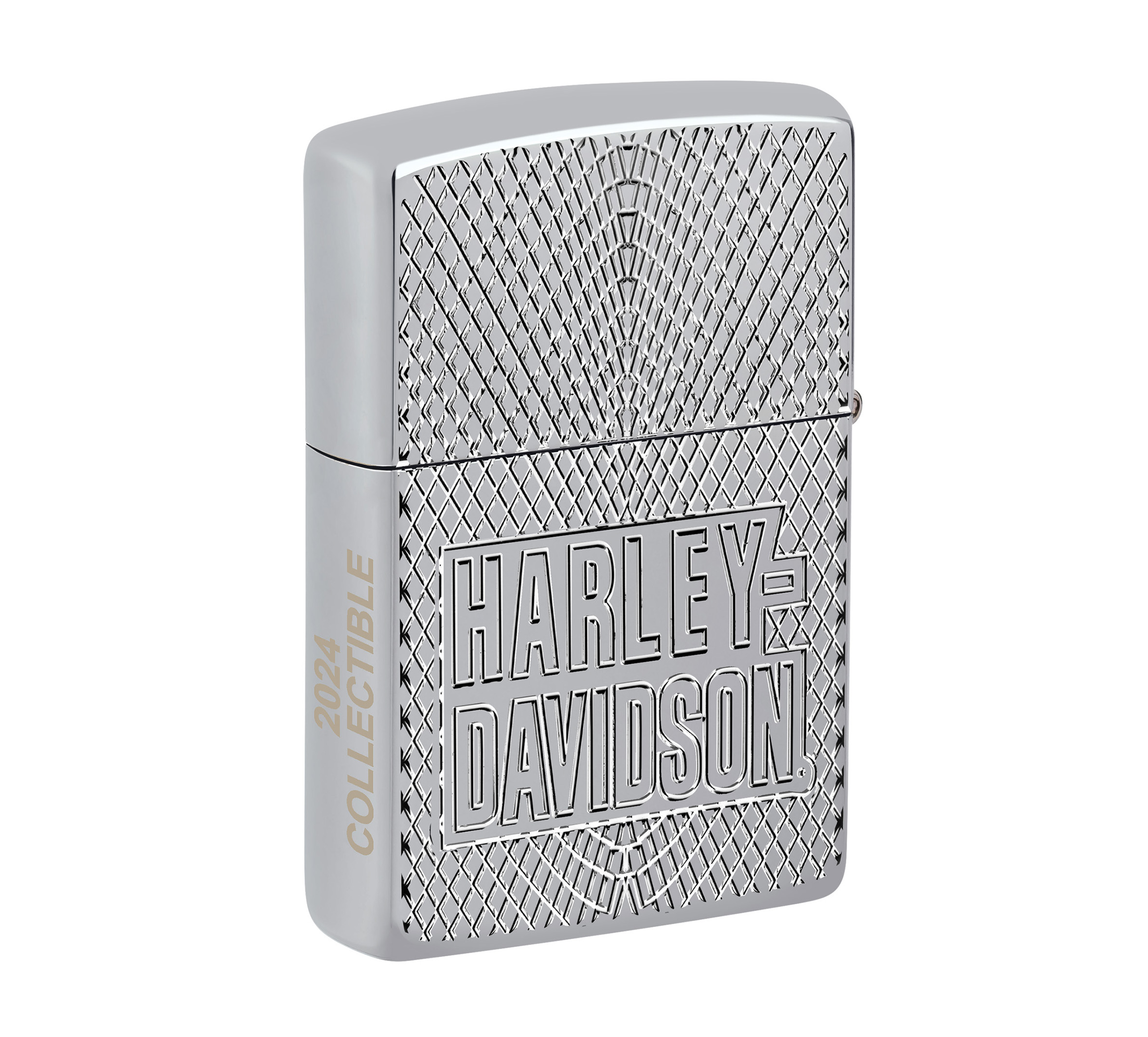 Harley-Davidson Armor High Polish Chrome Deep Carve Windproof Lighter