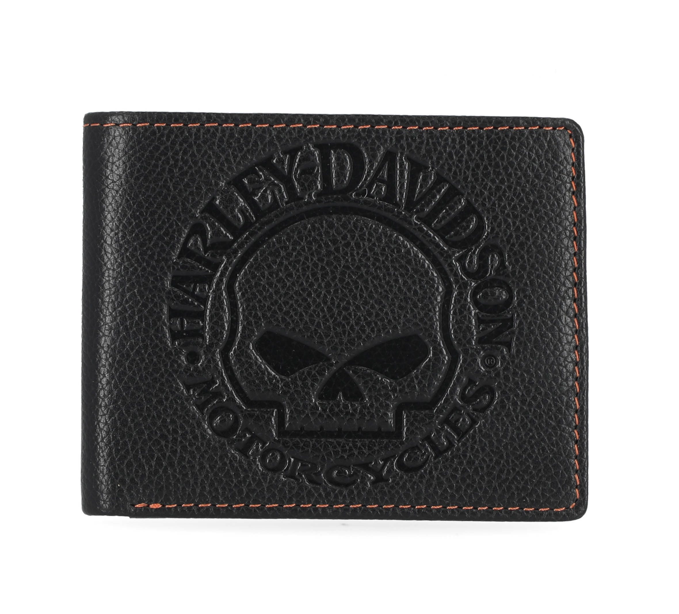 Portefeuille en cuir classique Skull pour hommes