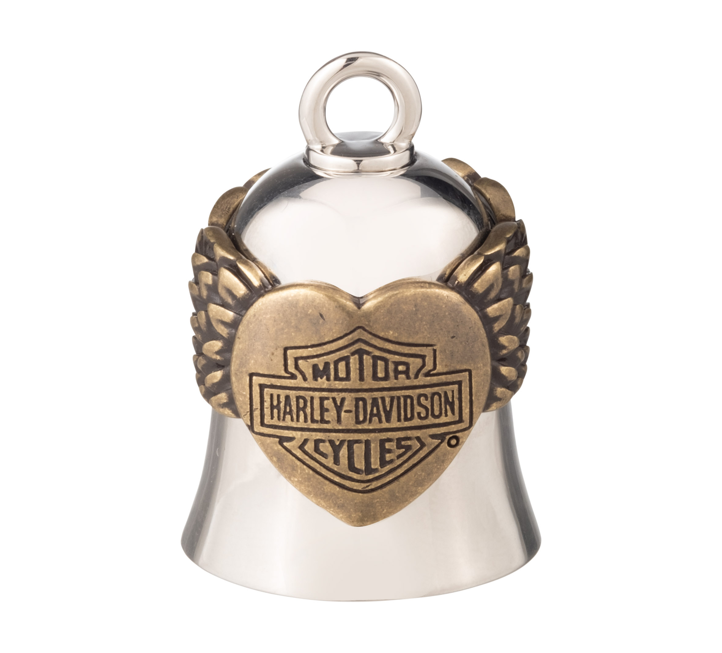 Two Tone Bar & Shield Heart With Wings Ride Bell | Harley-Davidson USA