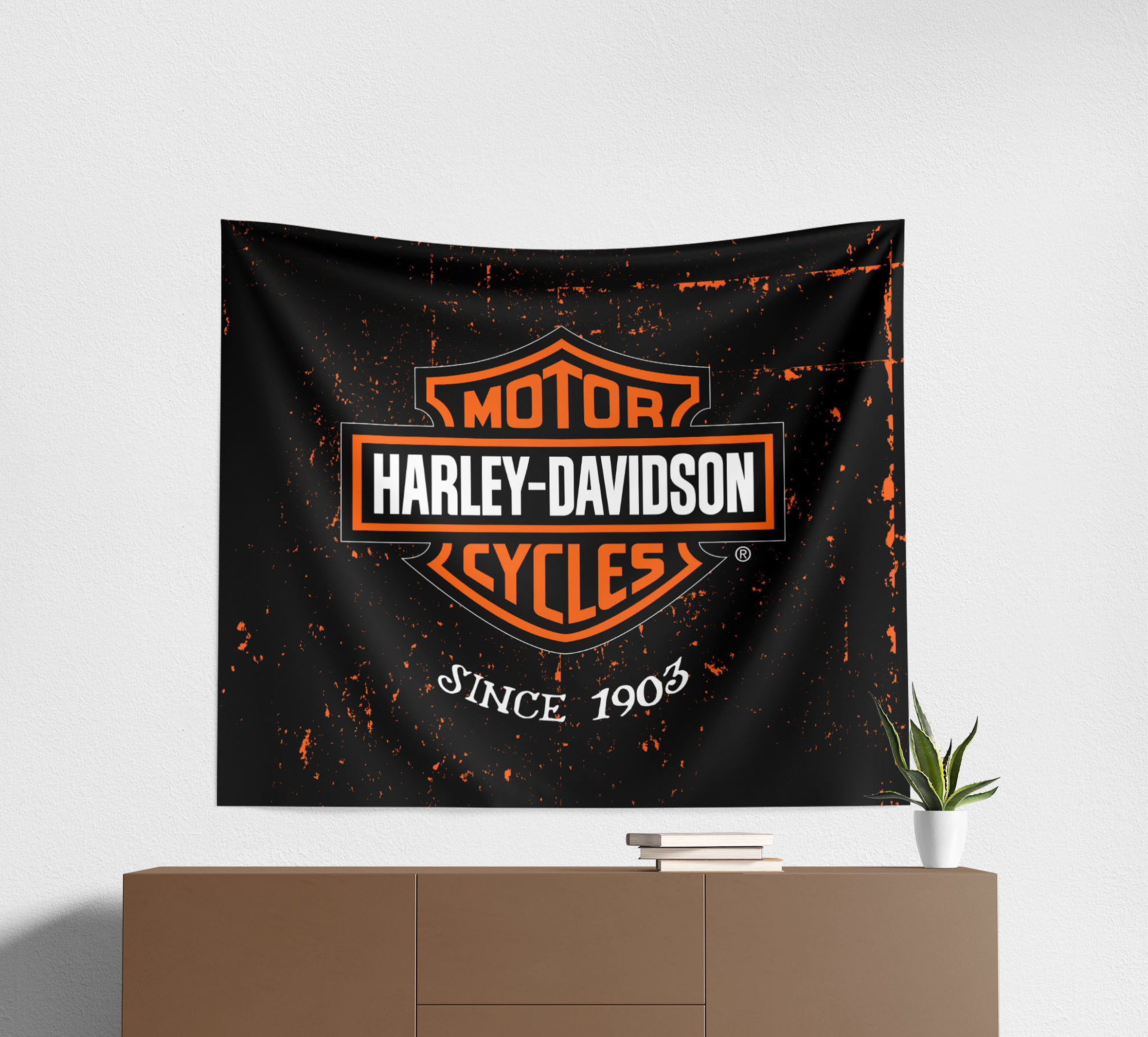 34x40 Bar & Shield Industrial Wall Hanging | Harley-Davidson USA