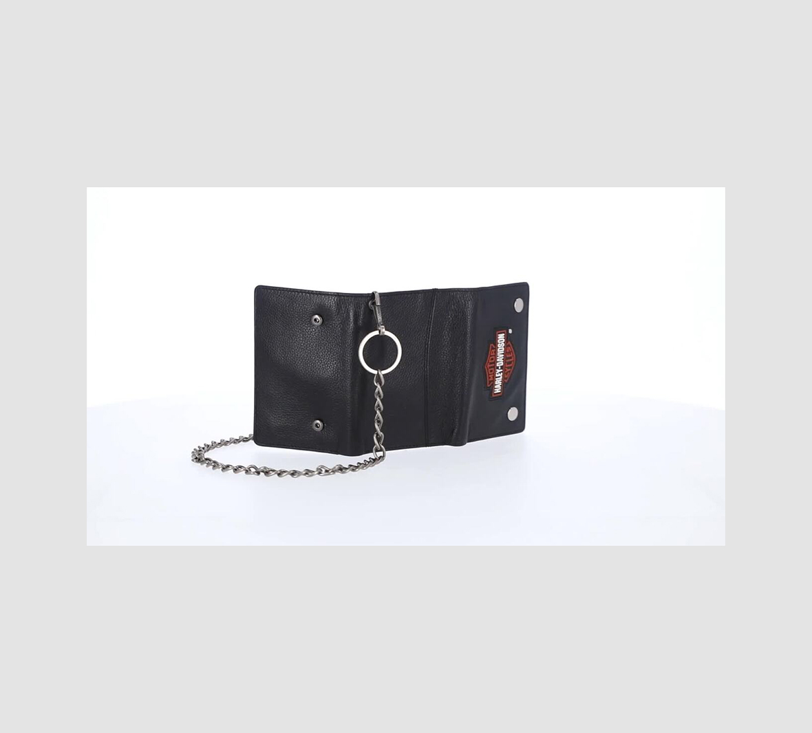 Bar & Shield Trifold Wallet With Chain