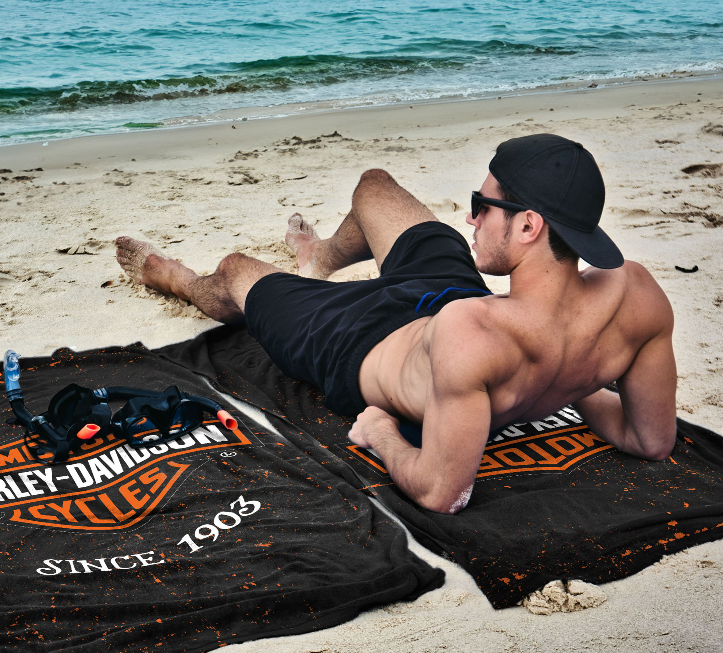35x60 Bar & Shield Industrial Beach Towel