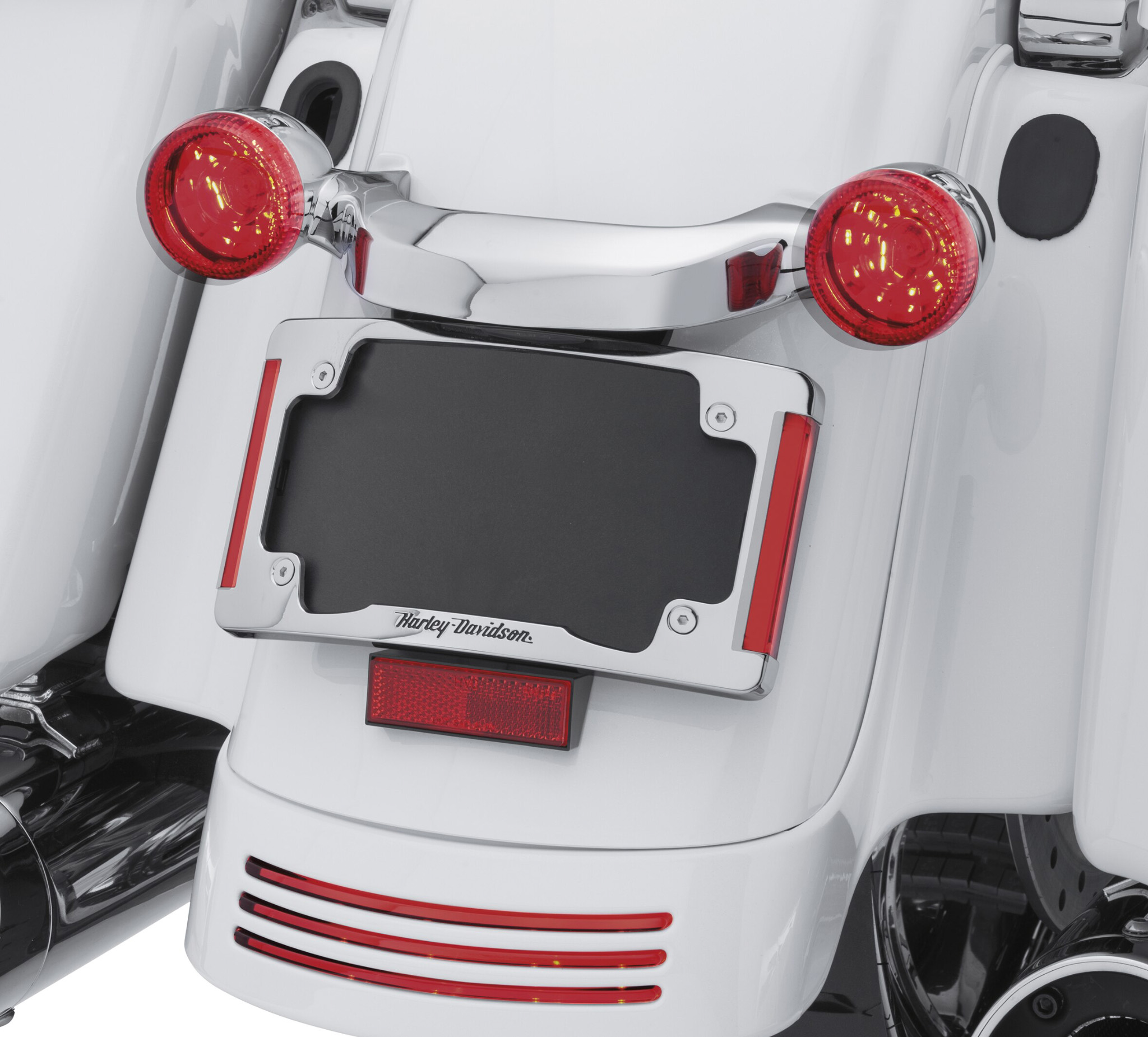 Curved License Plate Frame with LED Lighting