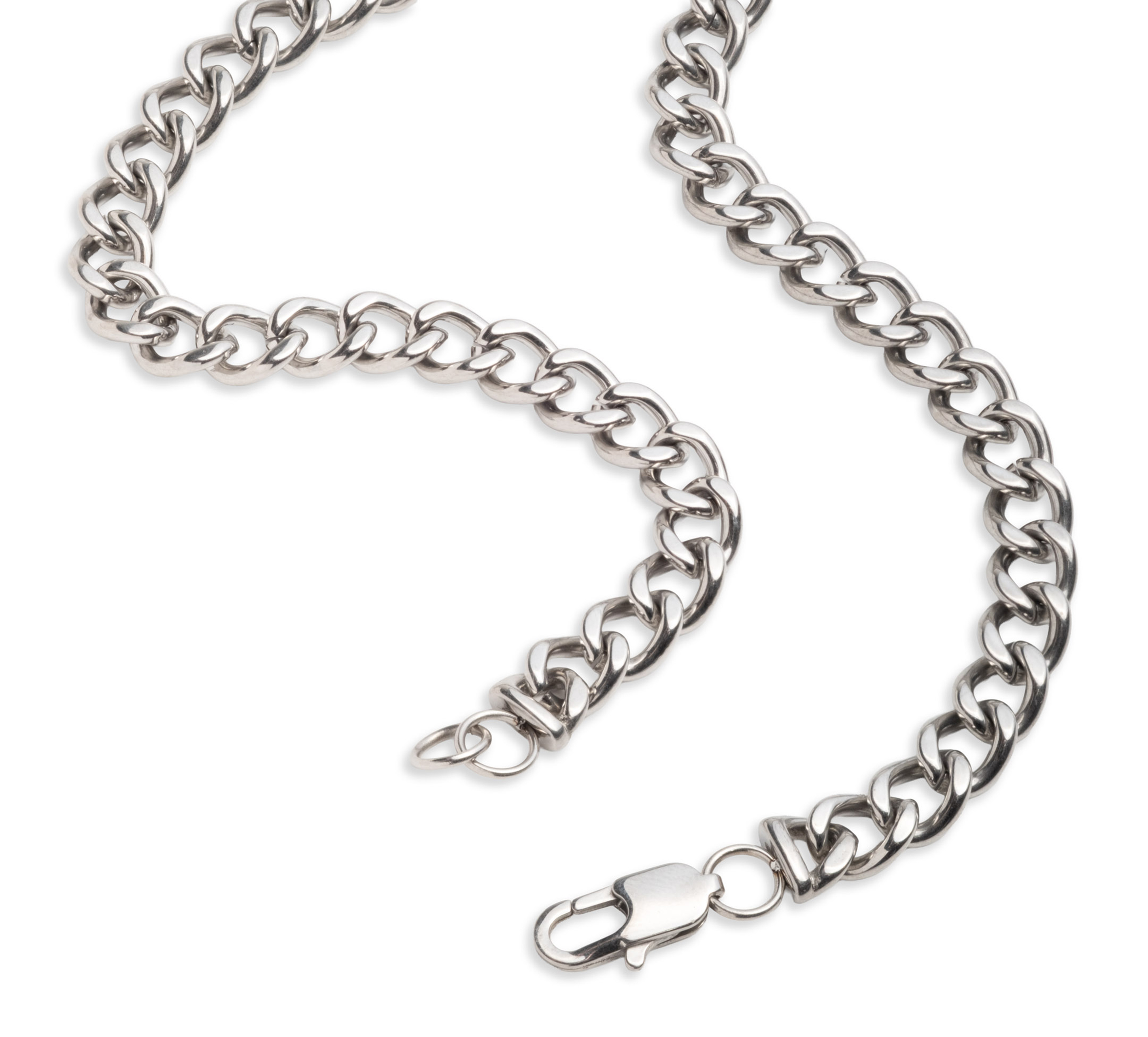 Men's 26" Round Bar & Shield Script Pendant Necklace