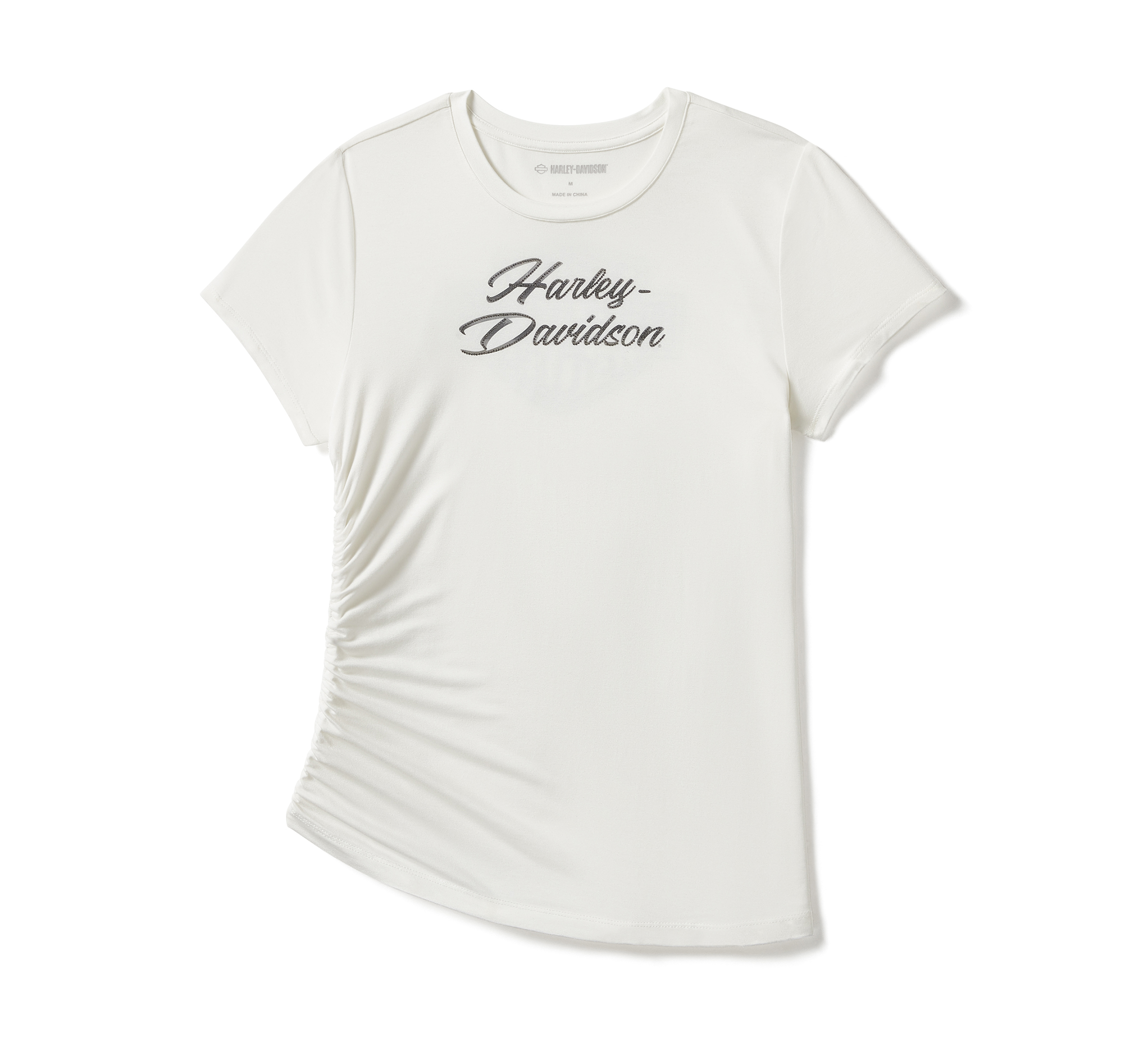 Women's Essential Bling Ruched Short Sleeve Top