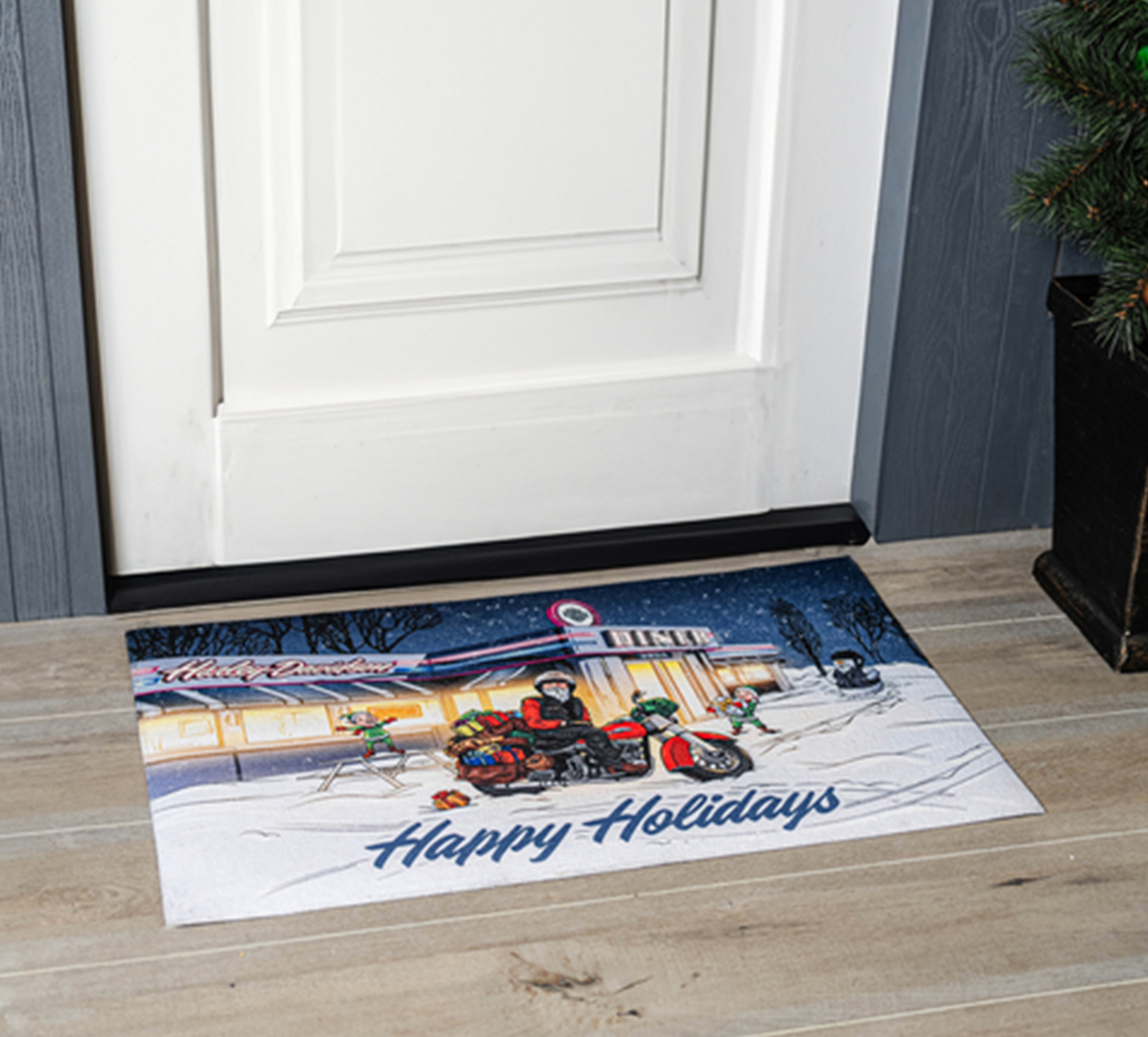 Biker Santa Entry Mat
