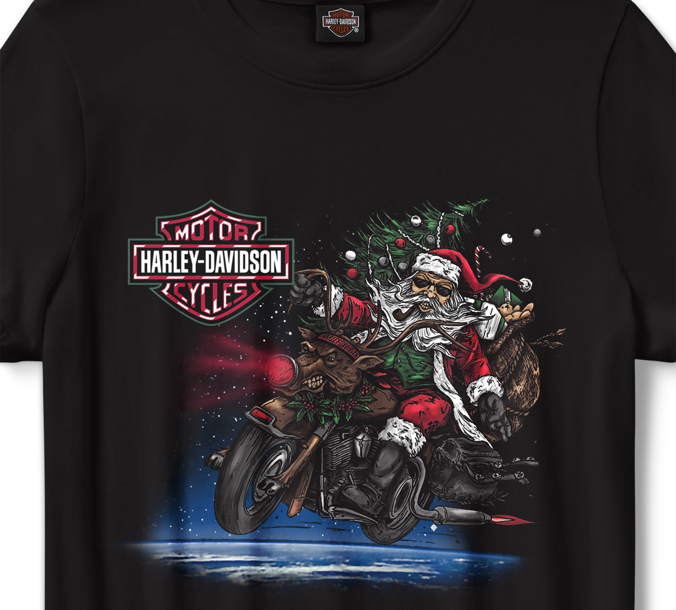 Women's Rockin' Santa Short Sleeve Crew Tee