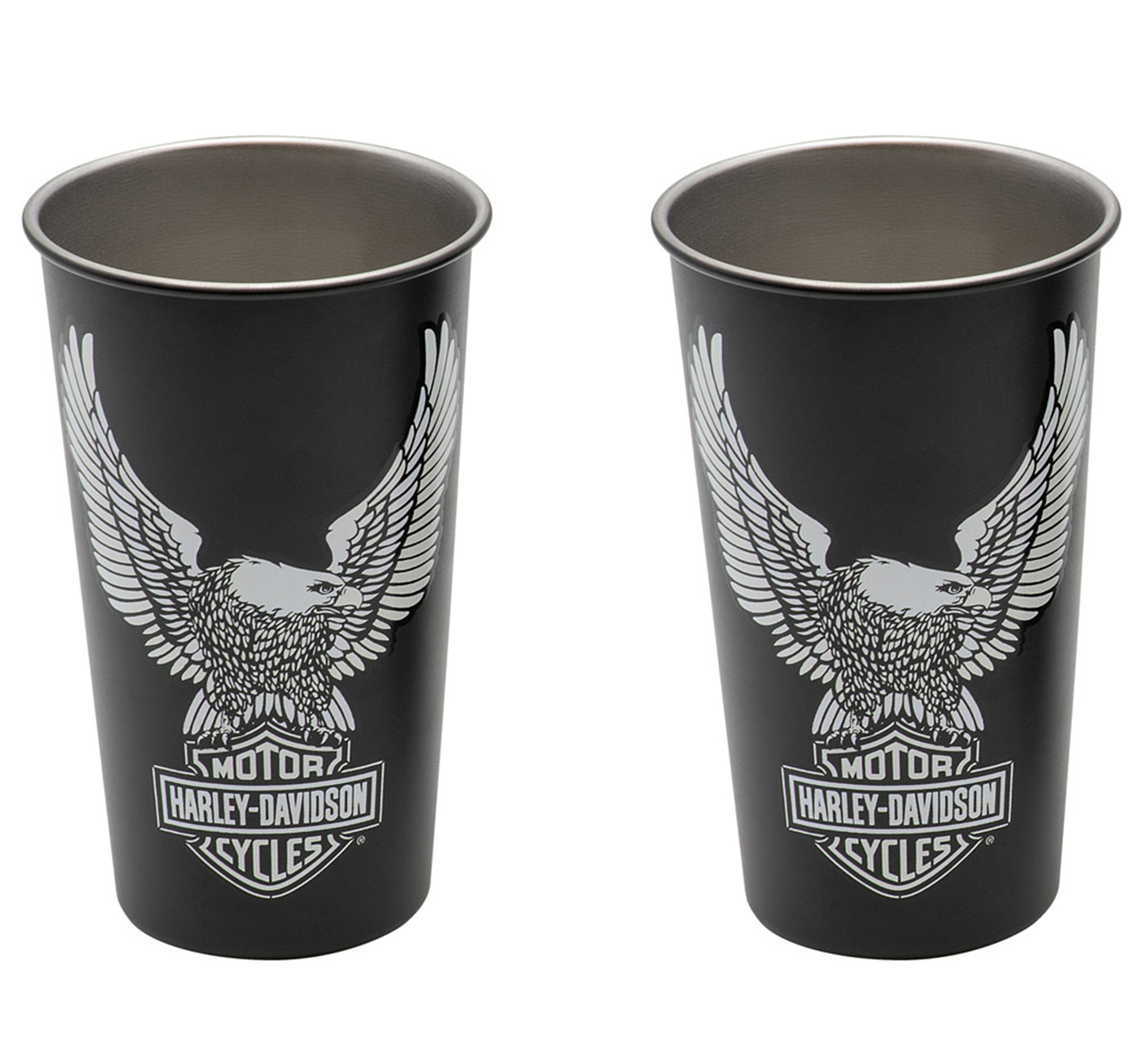 H-D Vivid Bar & Shield Eagle Metal Cup Set of 2