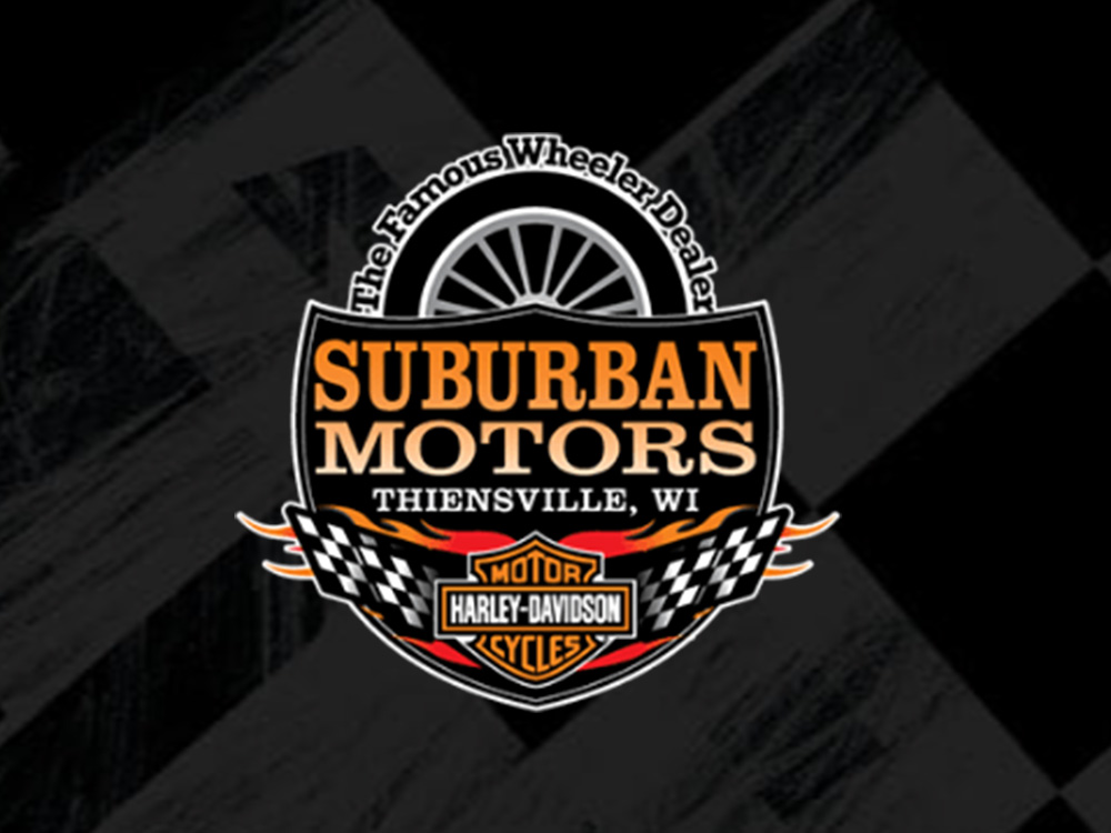 ティーンズビル、ウィスコンシン州のSuburban Motors Harley-Davidsonロゴ
