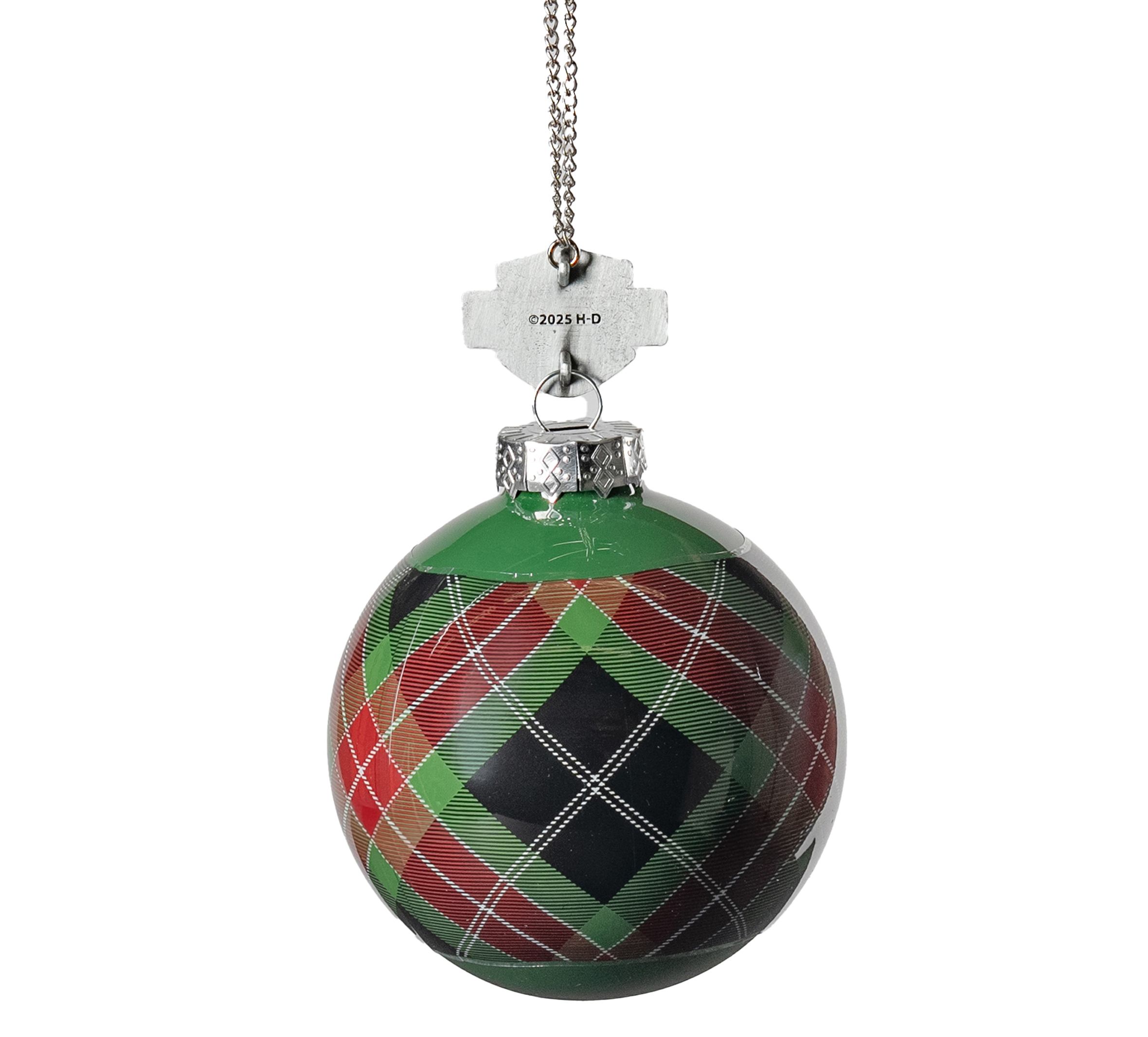 Holiday Plaid Ball Ornament Set of 2