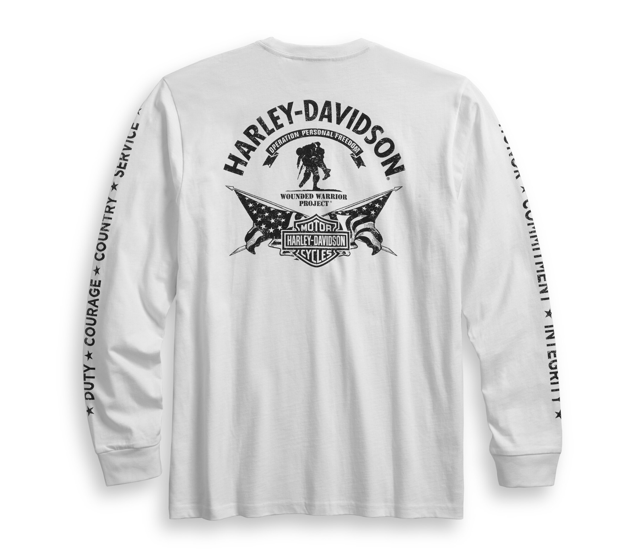 Men's Harley-Davidson Wounded Warrior Project Long Sleeve Stars & Stripes Tee