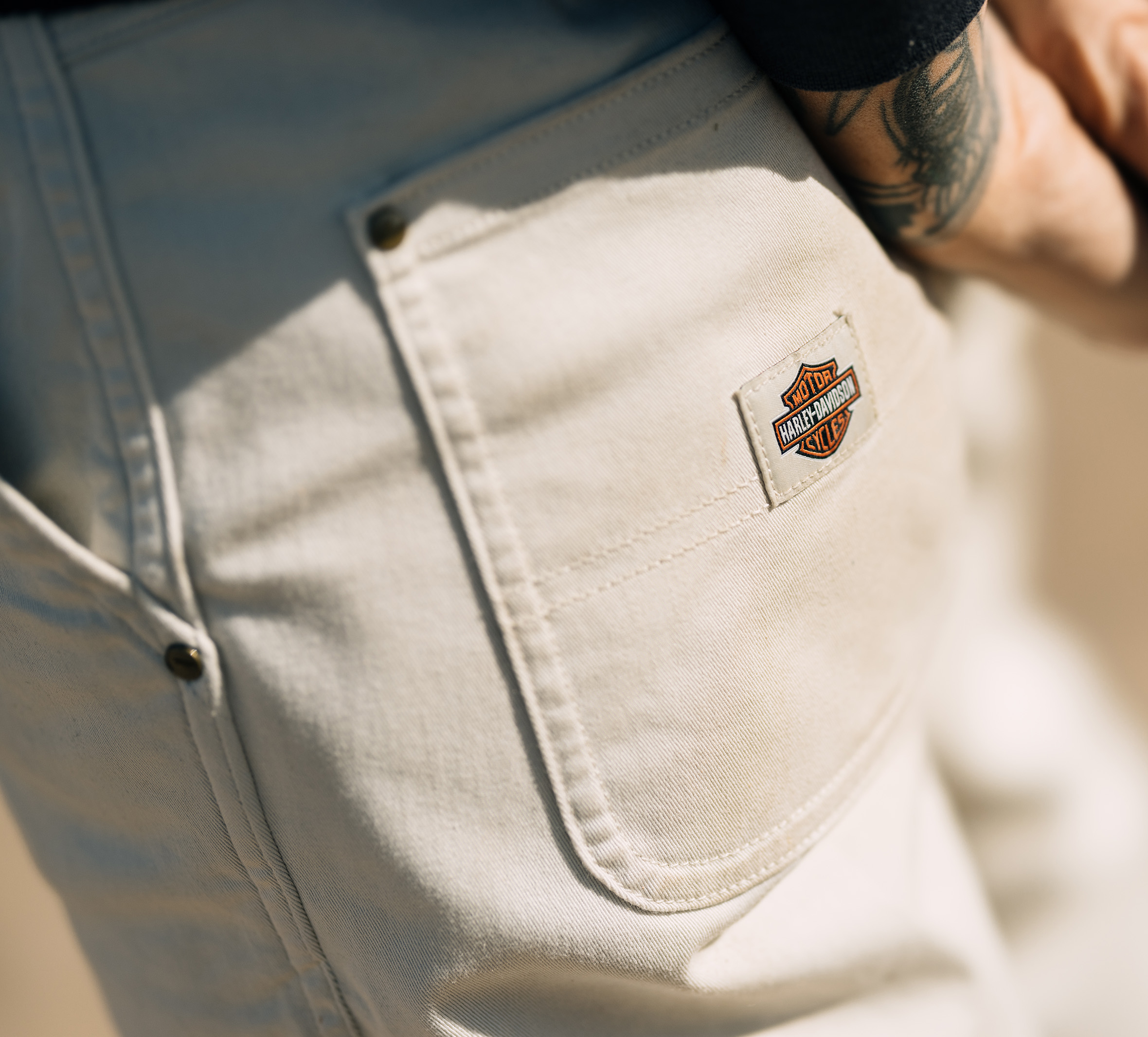 Women's Dickies x H-D Flex Fit Double Pocket Carpenter Pant with Flame Belt