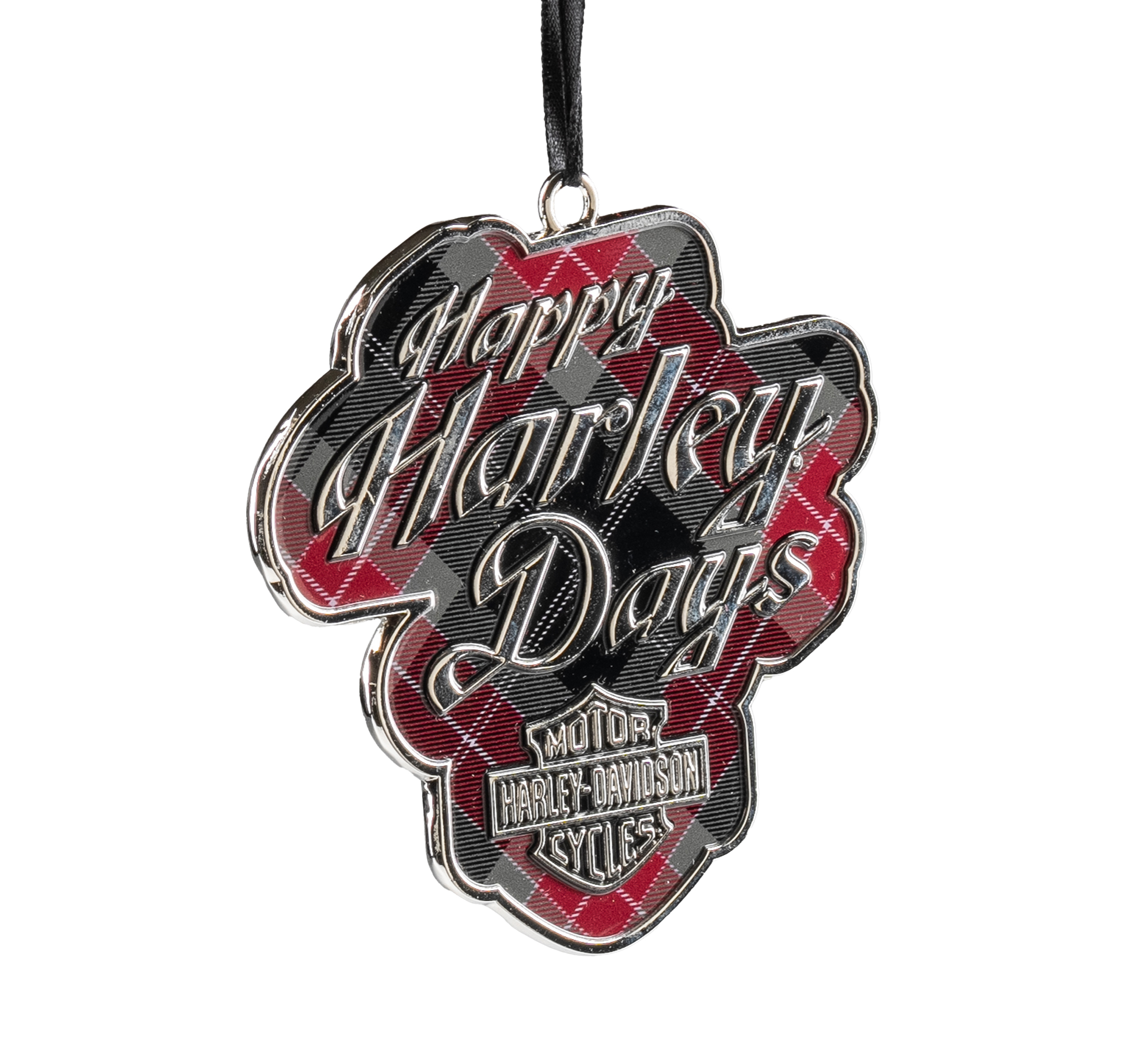 Holiday Plaid Pewter Ornament