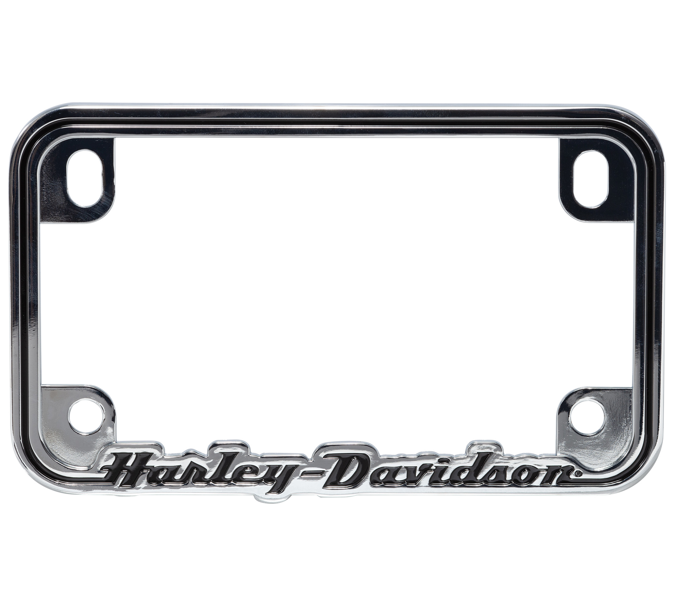 Script Chrome Motorcycle License Frame