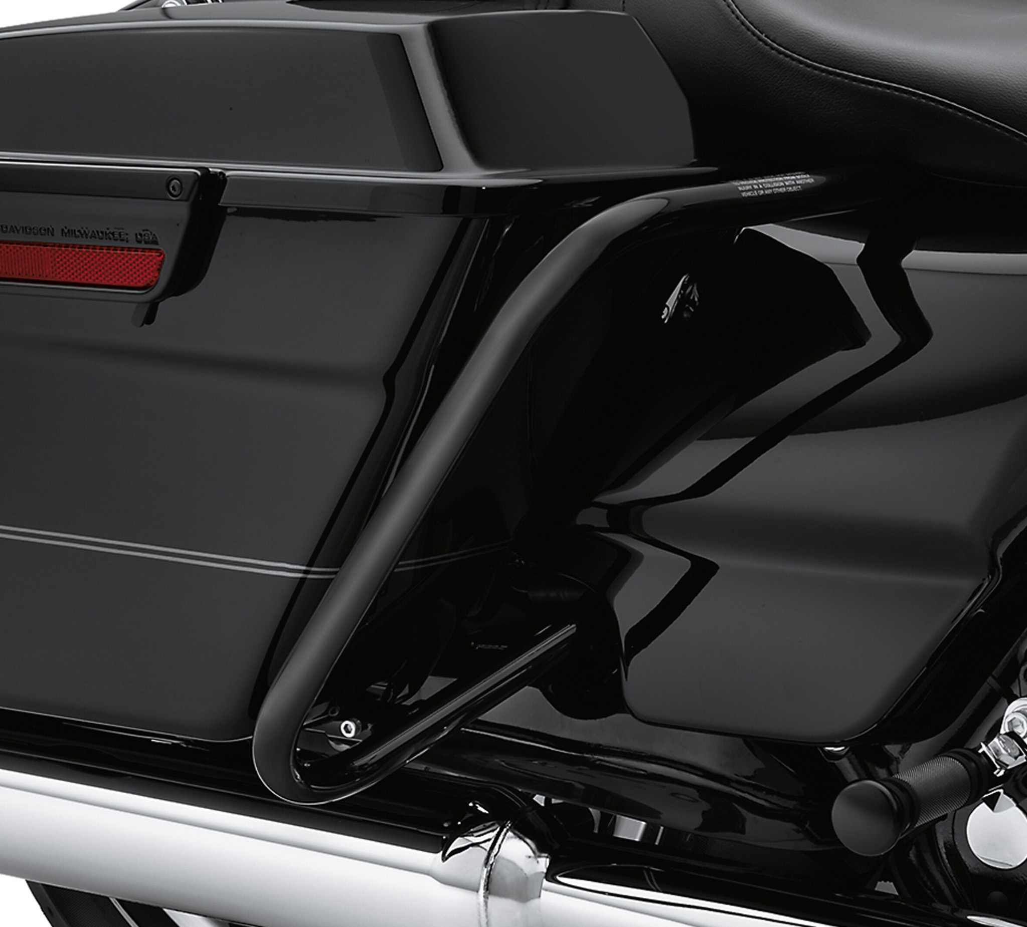 Gloss Black Rear Saddlebag Guard Kit