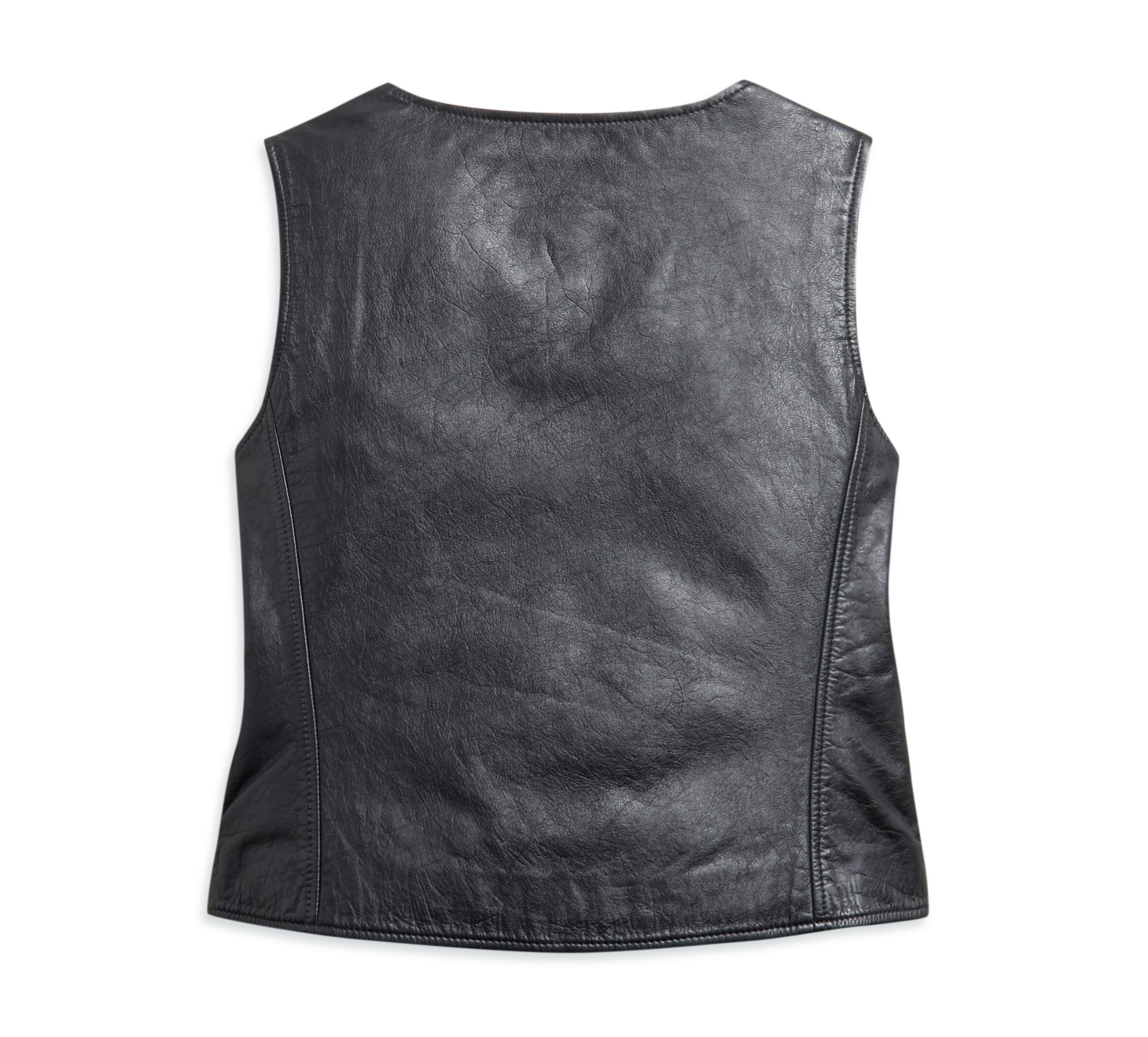 Women's Zip Front Leather Vest