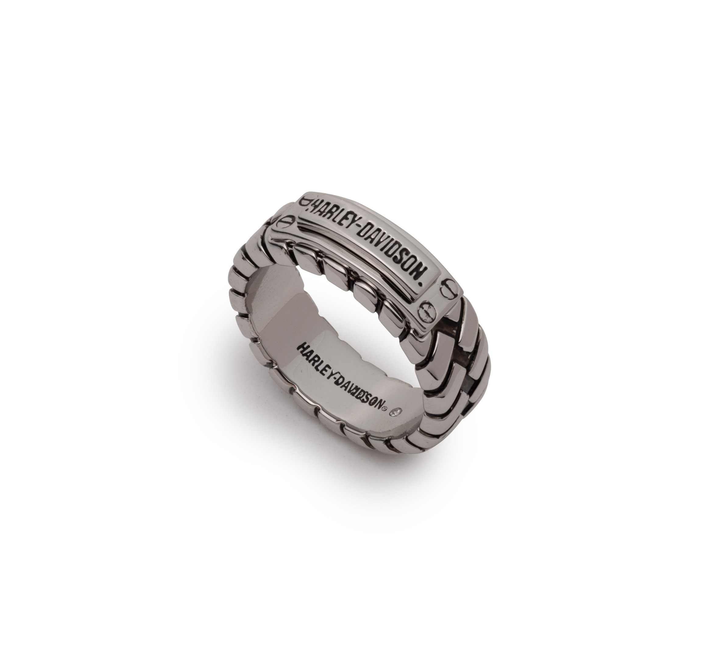 Men's H-D Wordmark Logo Braided Ring