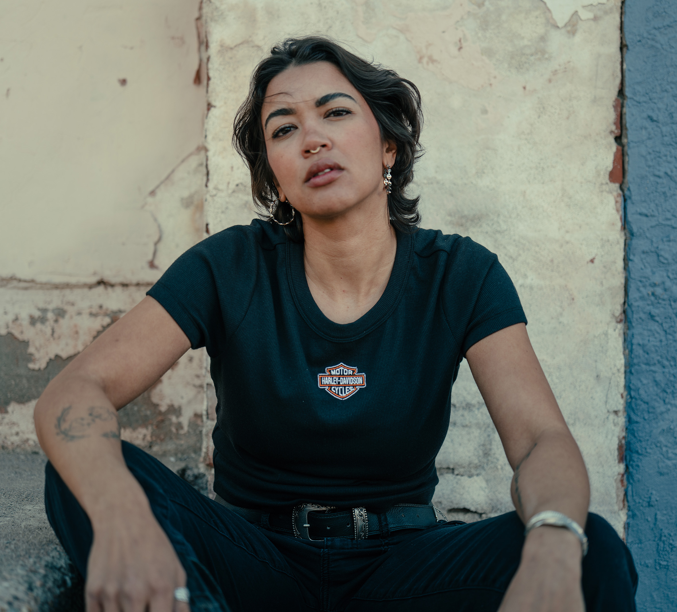 Women's Essential Arched Font Babydoll Tee