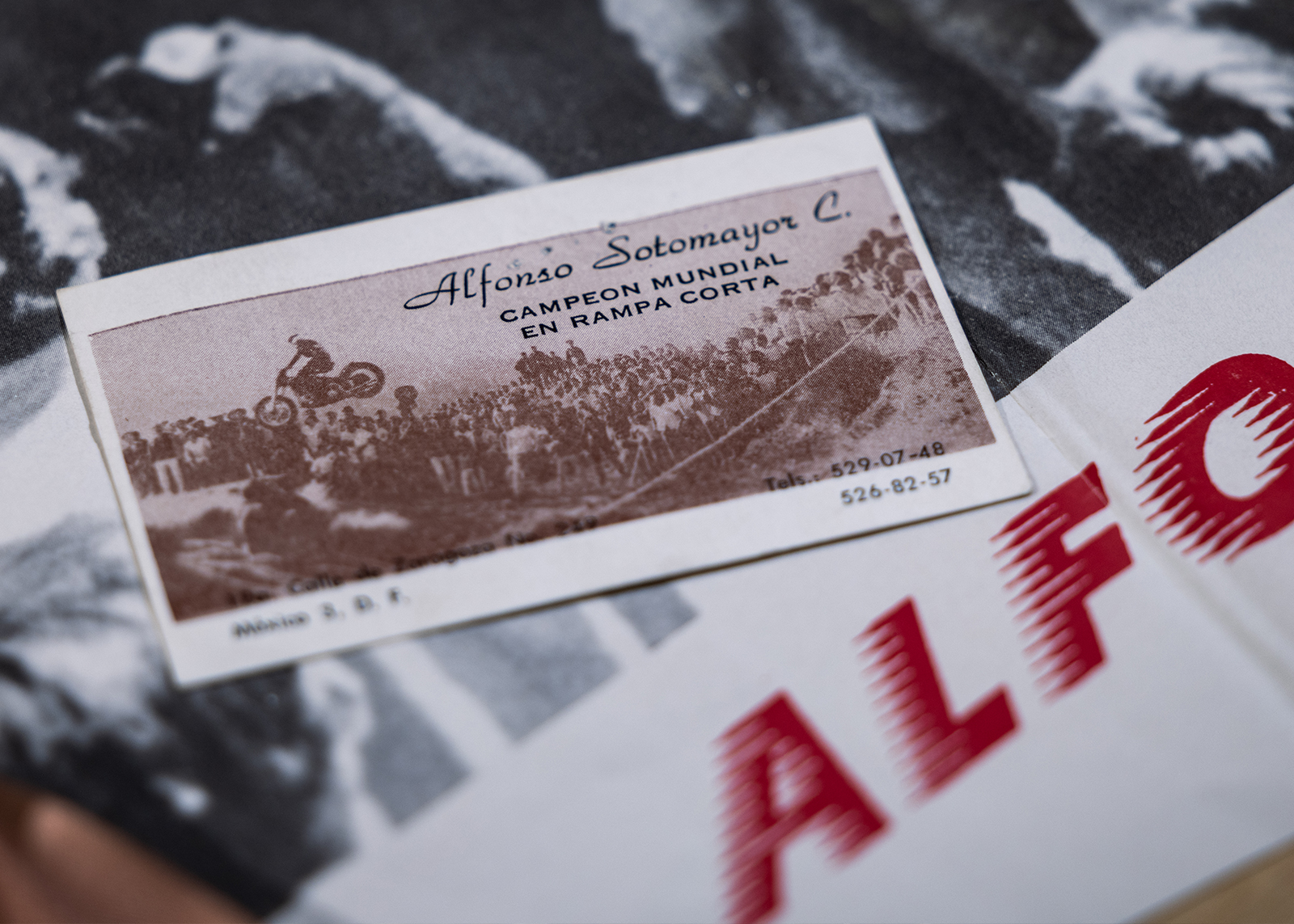 Printed materials promoting Alfonso Sotomayor’s Jump of Death stunt.