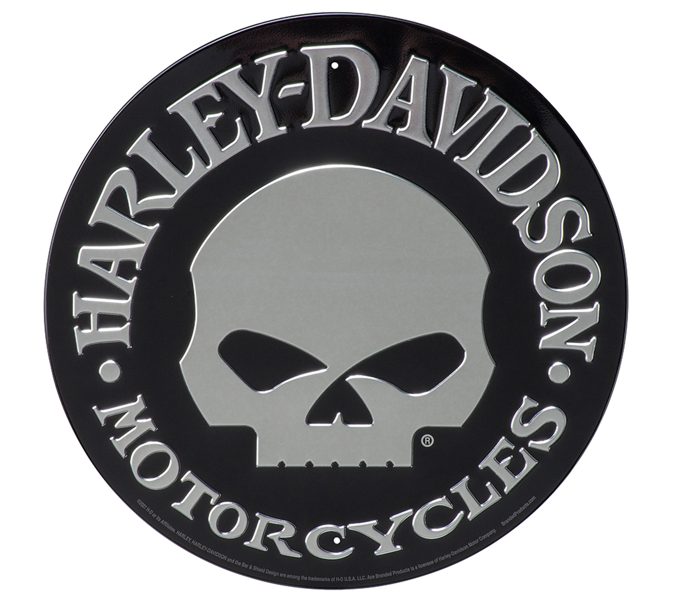 H-D Skull Tin Sign