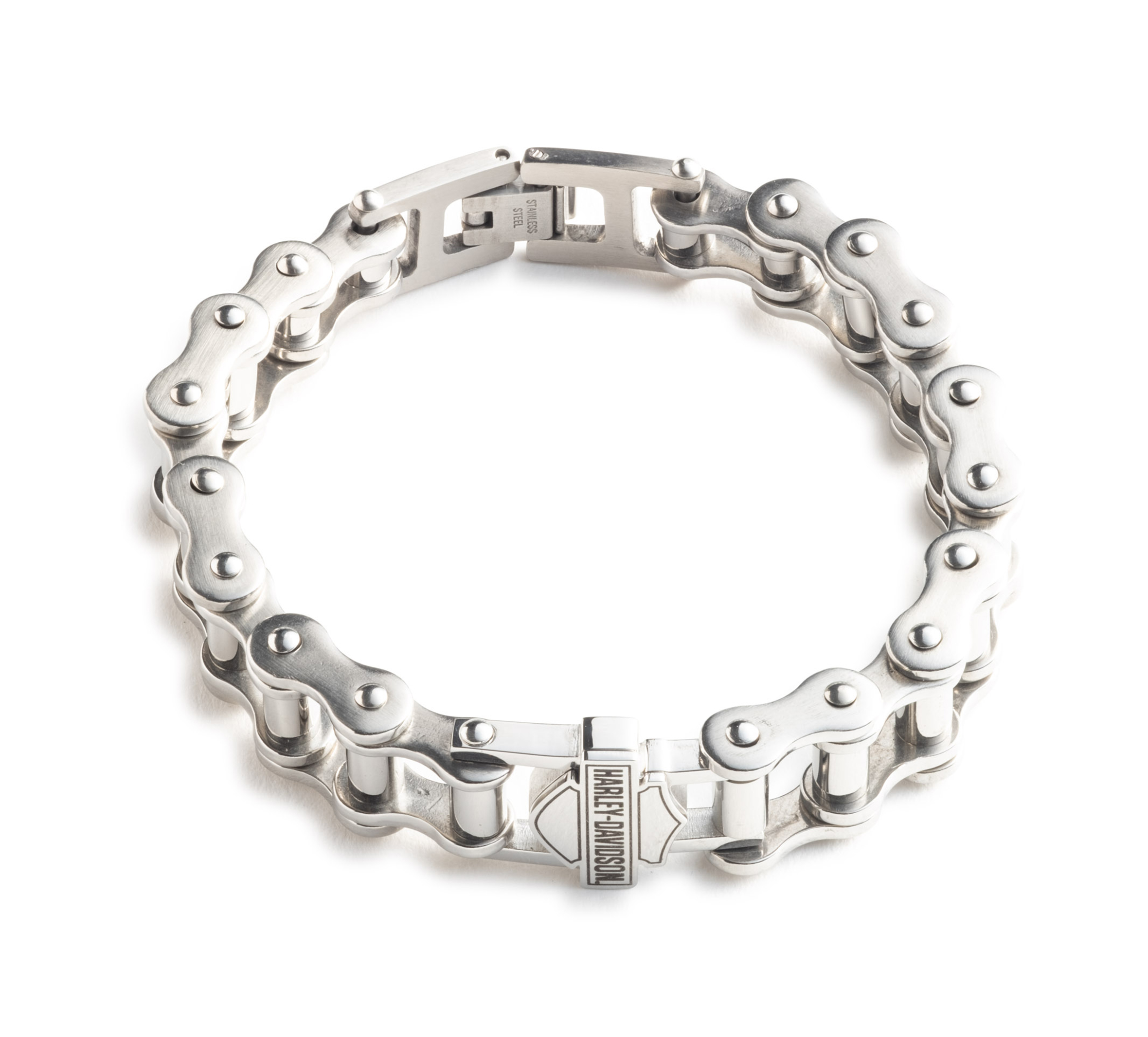 Men's 9" Bar & Shield Bike Chain Bracelet