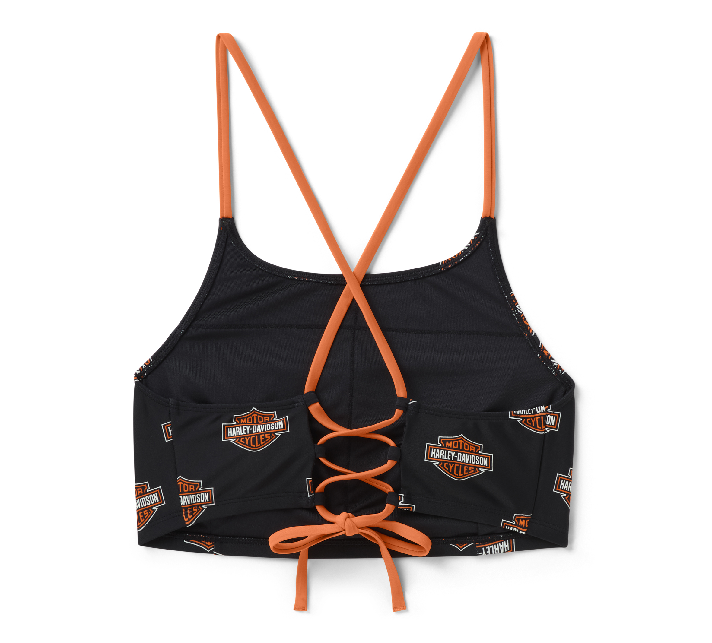 H-D Swim Bar & Shield High Neck Bikini Top voor vrouwen