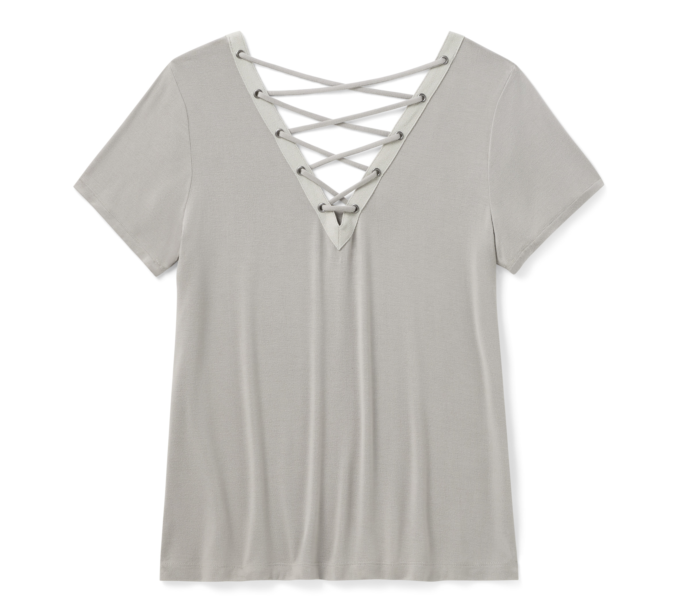 Women's Bling H-D® Afterlife Short Sleeve Laced Back Tee