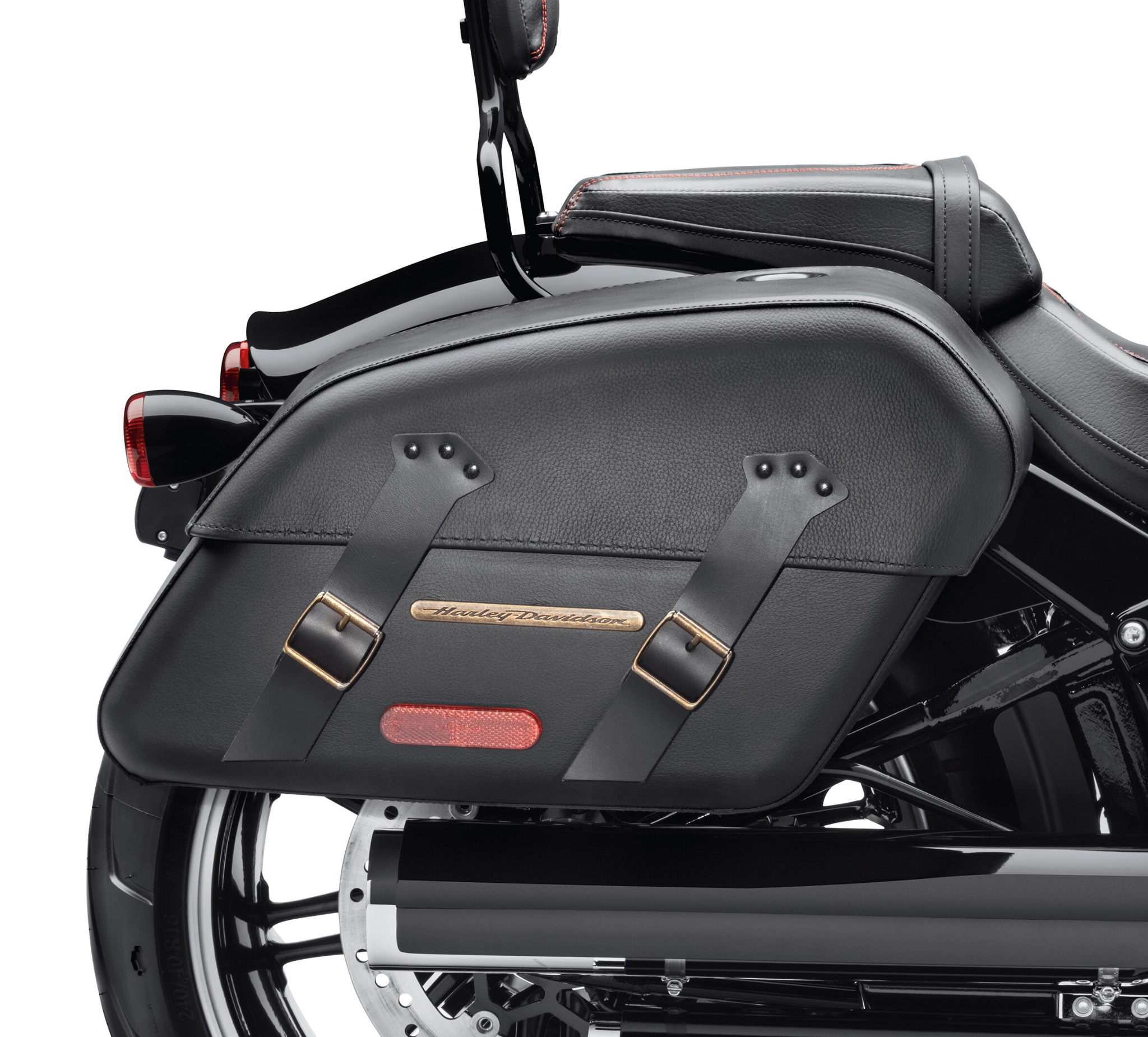 H-D Detachables Saddlebags – Brass Trim