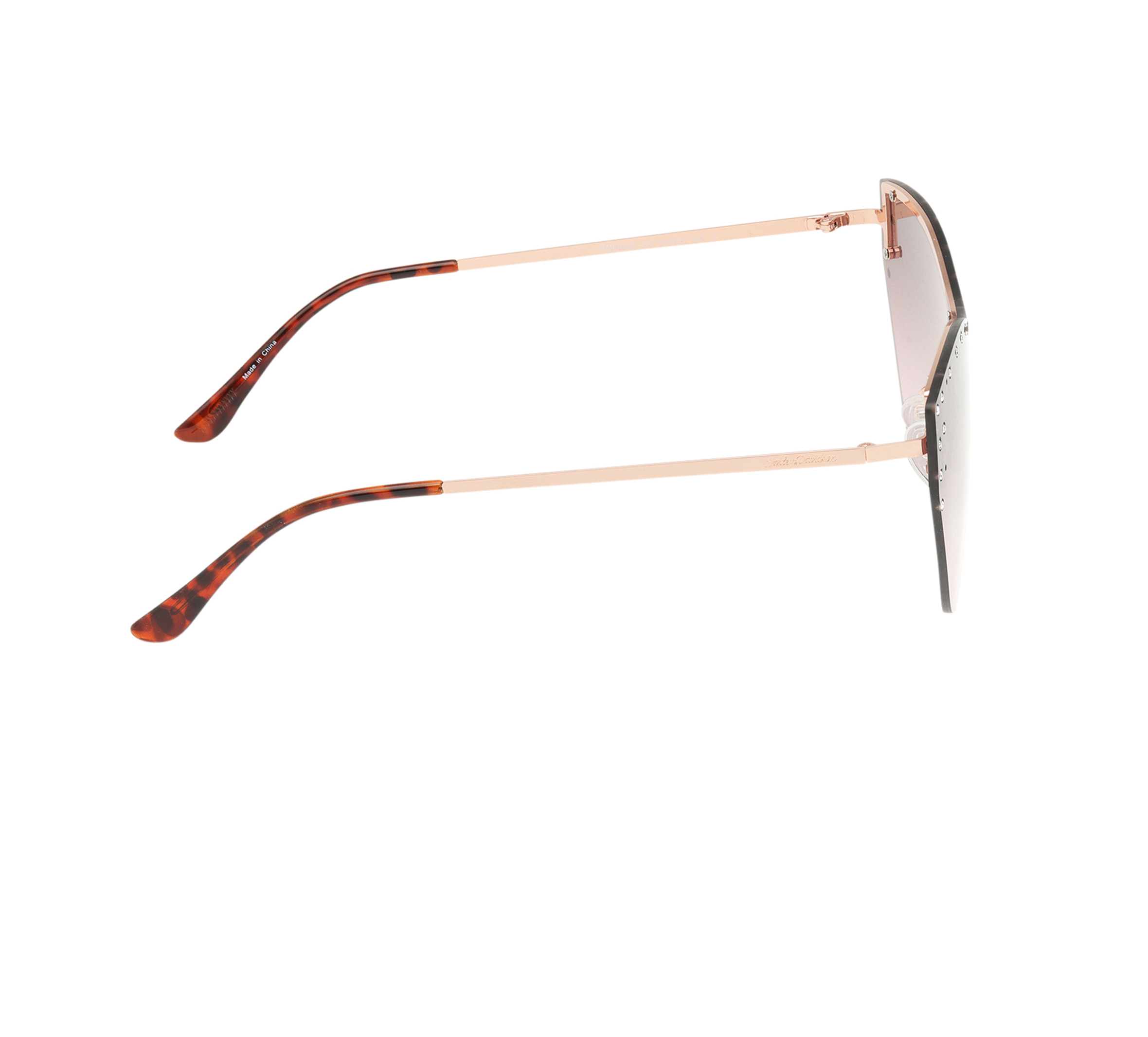 Cat-eye Lifestyle Rimless  Shield Sunglasses
