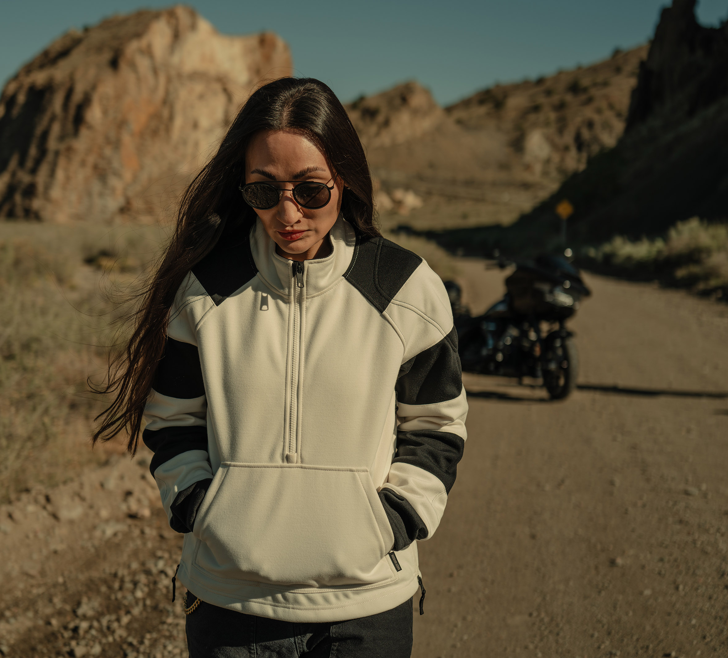 Women's H-D® Breakout  Deflector Half Zip Riding Fleece