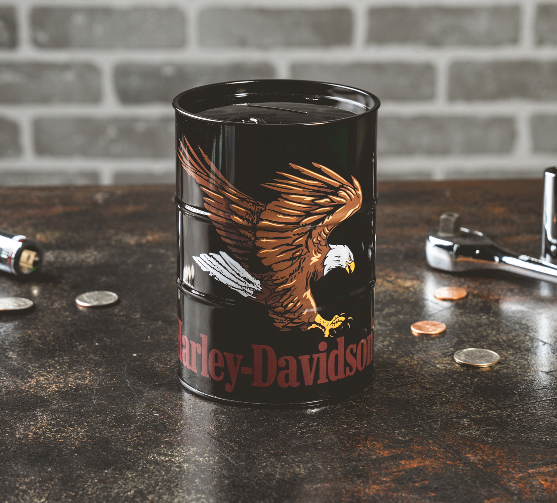 Swooping Eagle Tin Bank