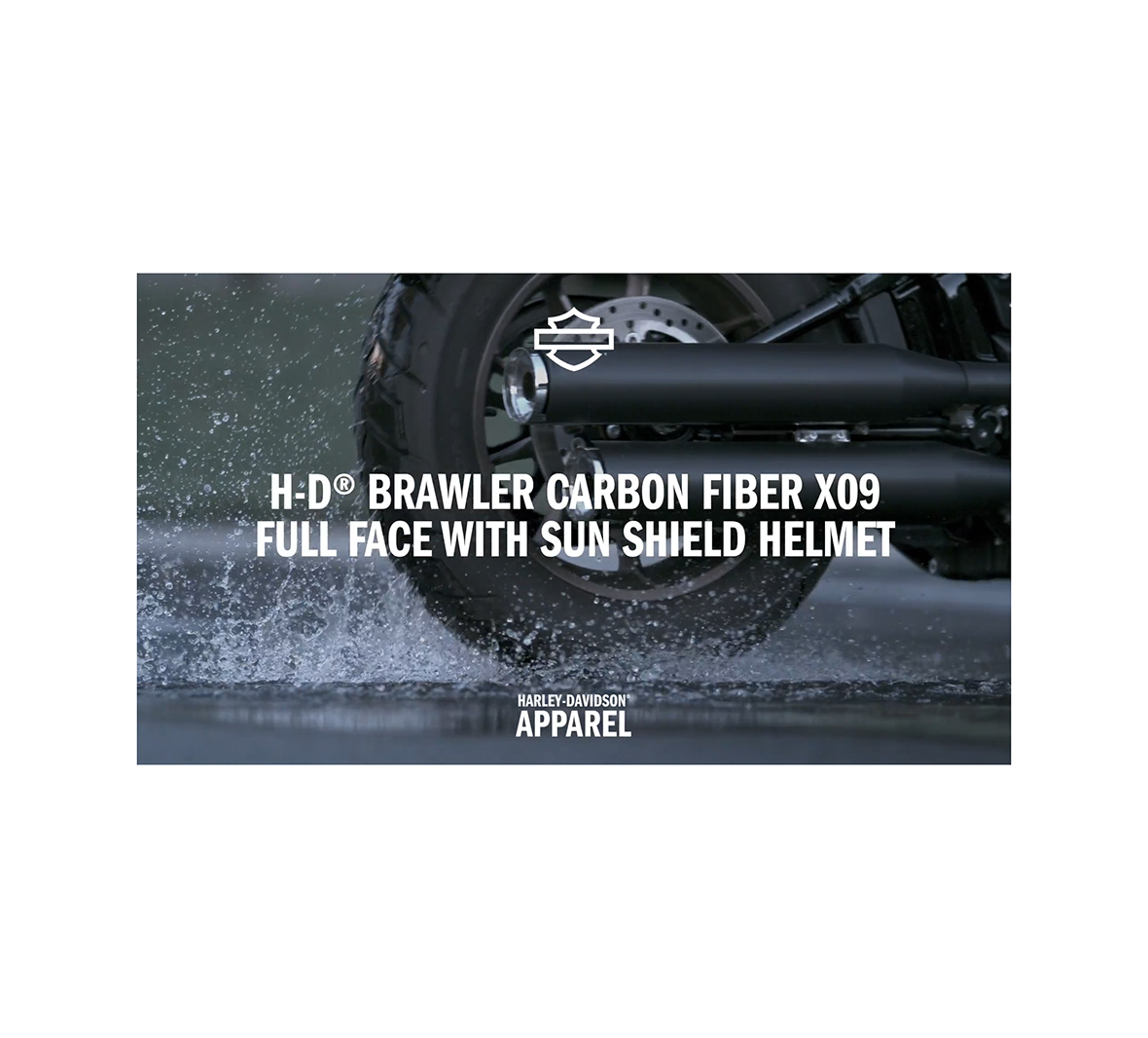 H-D Brawler Carbon Fiber X09 Full Face Sun Shield Helmet