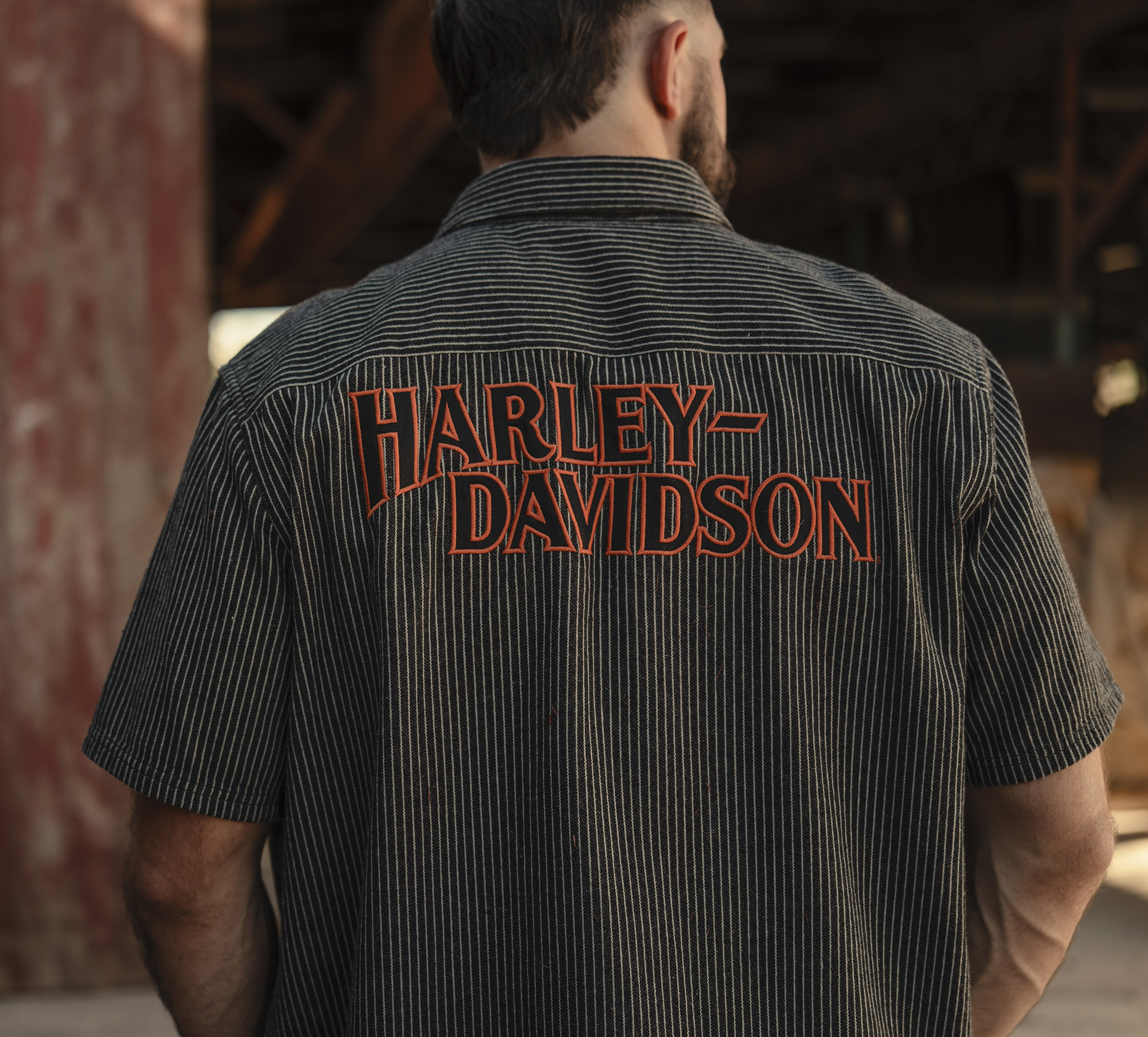 Men's Vintage Pinstripe Short Sleeve Shirt | Harley-Davidson USA