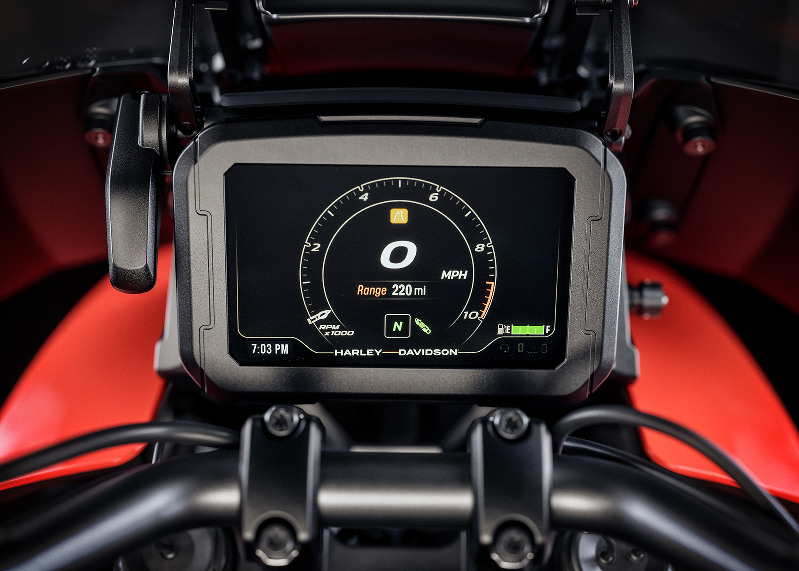 شاشة عرض TFT باللمس في درّاجة 2026 Pan America Special