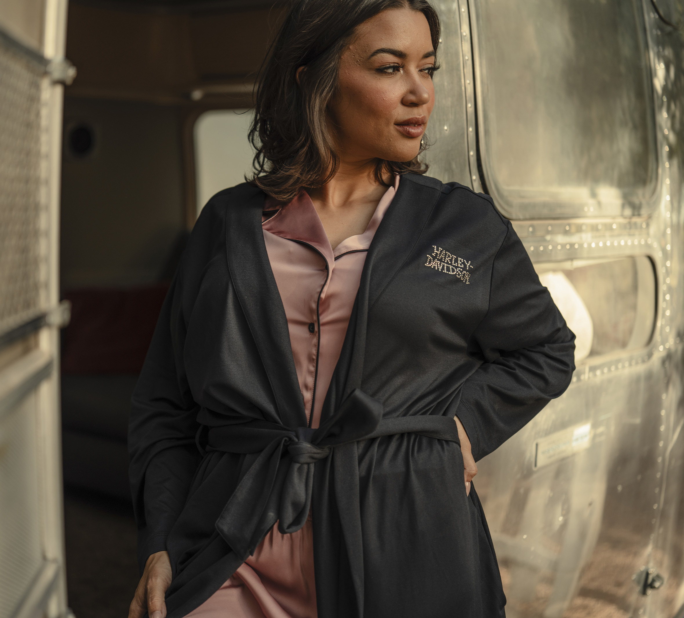 Willie G Skull Bling Morgenmantel für Damen