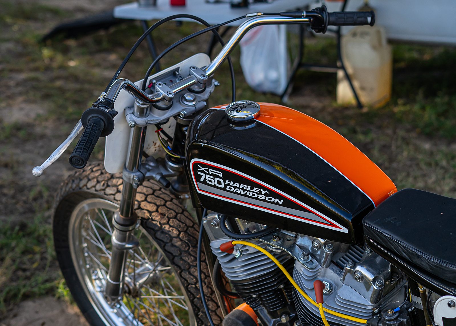 Close up of Harley XR750