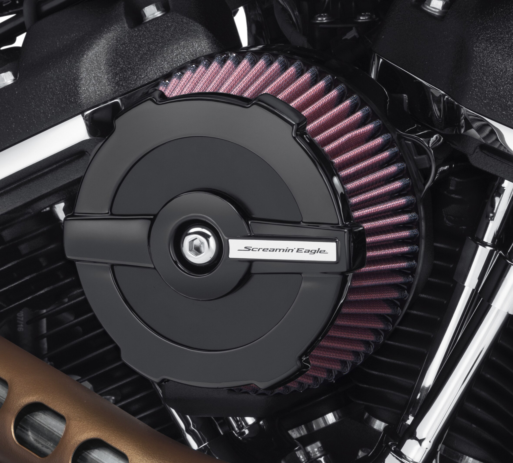 Screamin' Eagle Round Air Cleaner Cover - Ratchet