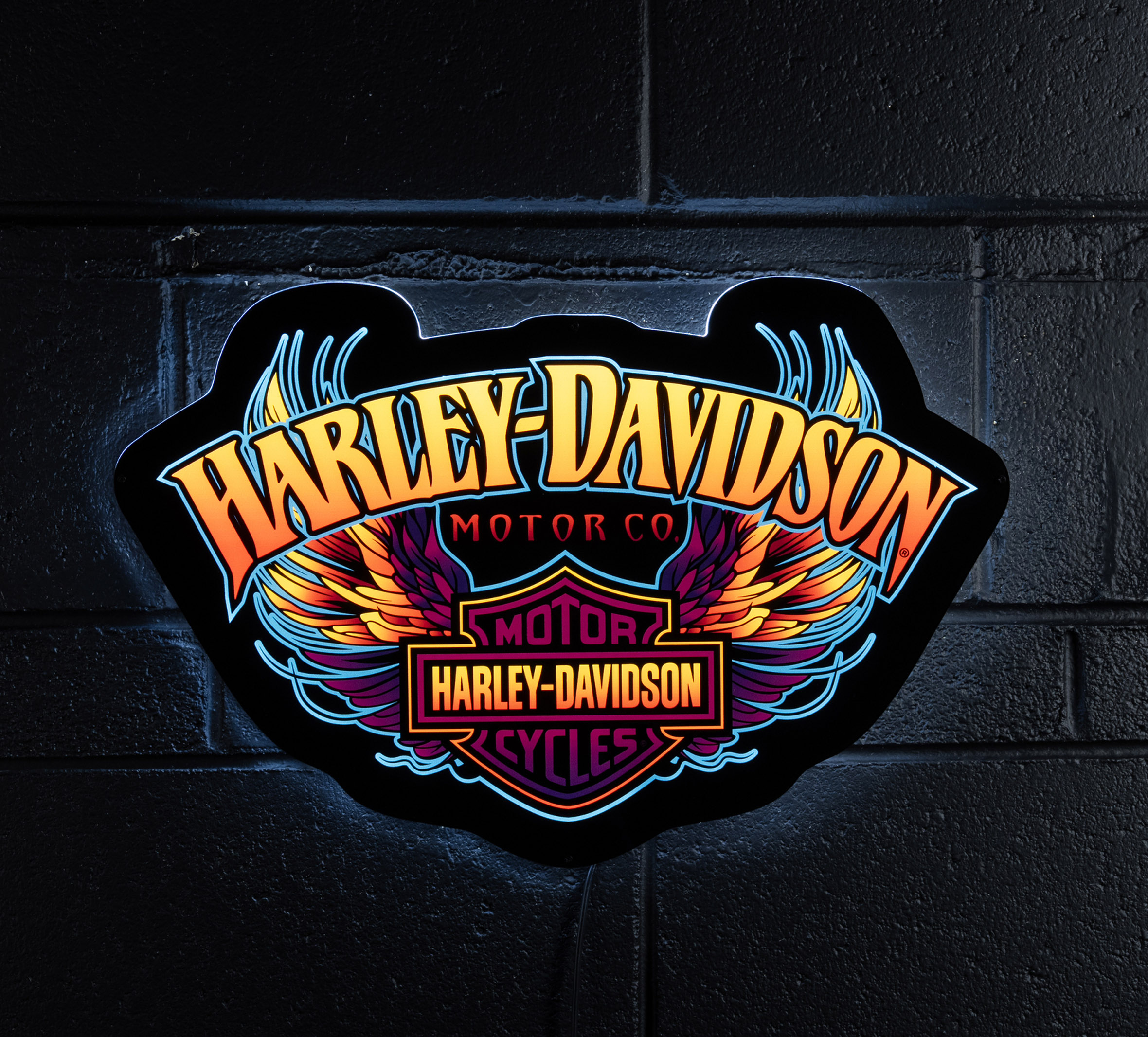 H-D Vivid Winged Bar & Shield LED Sign | Harley-Davidson USA