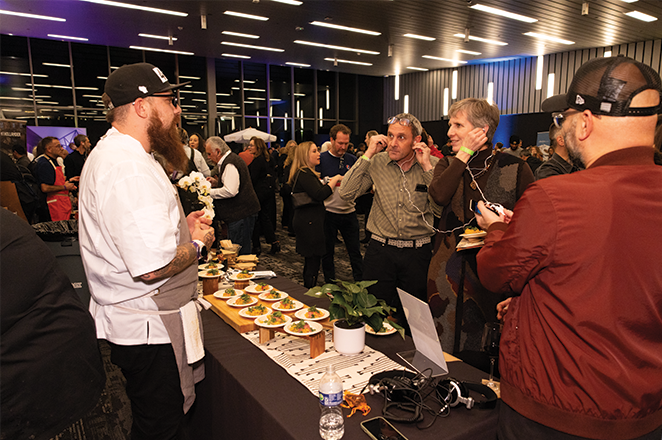 People at an event at the Harley-Davidson Event Space