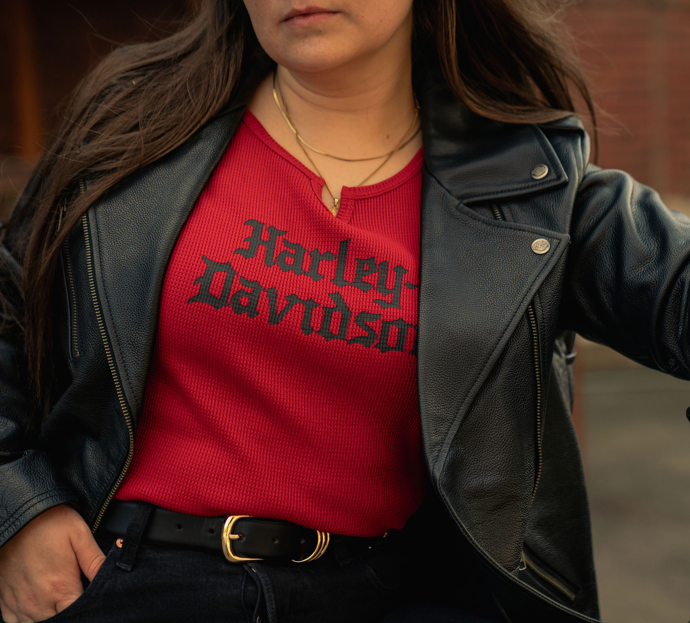 Women's Harley-Davidson Old English Thermal Top